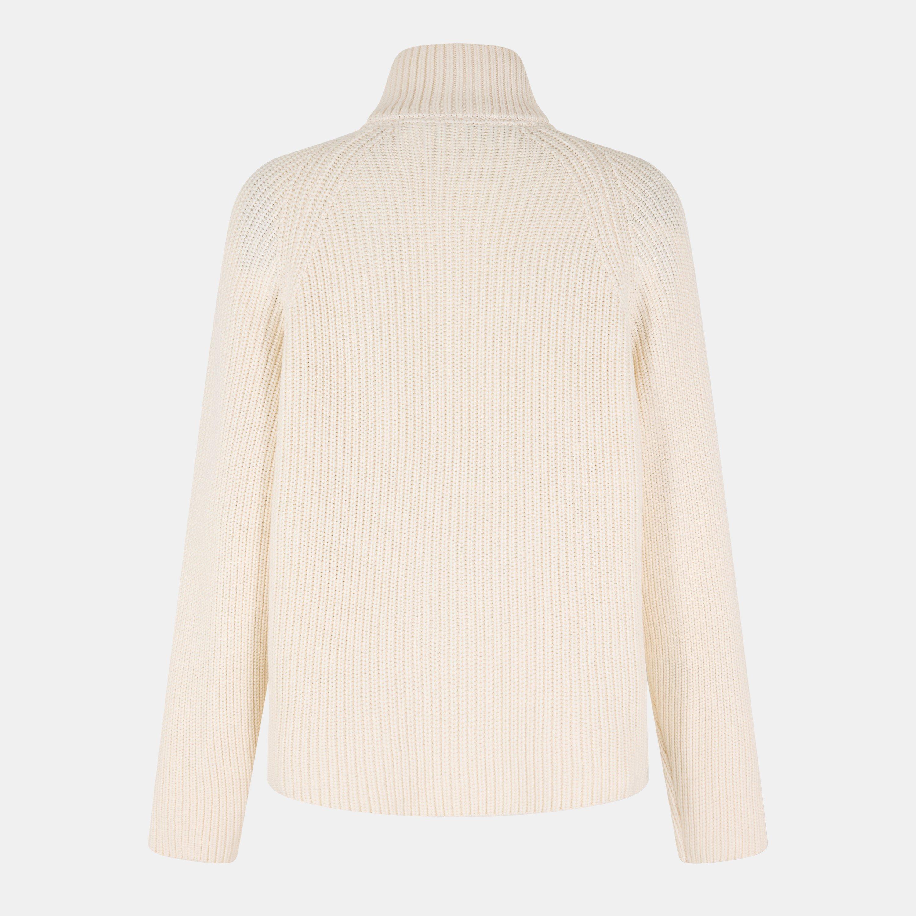 Ecru - about:blank - Mens Funnel Quarter Zip - 2