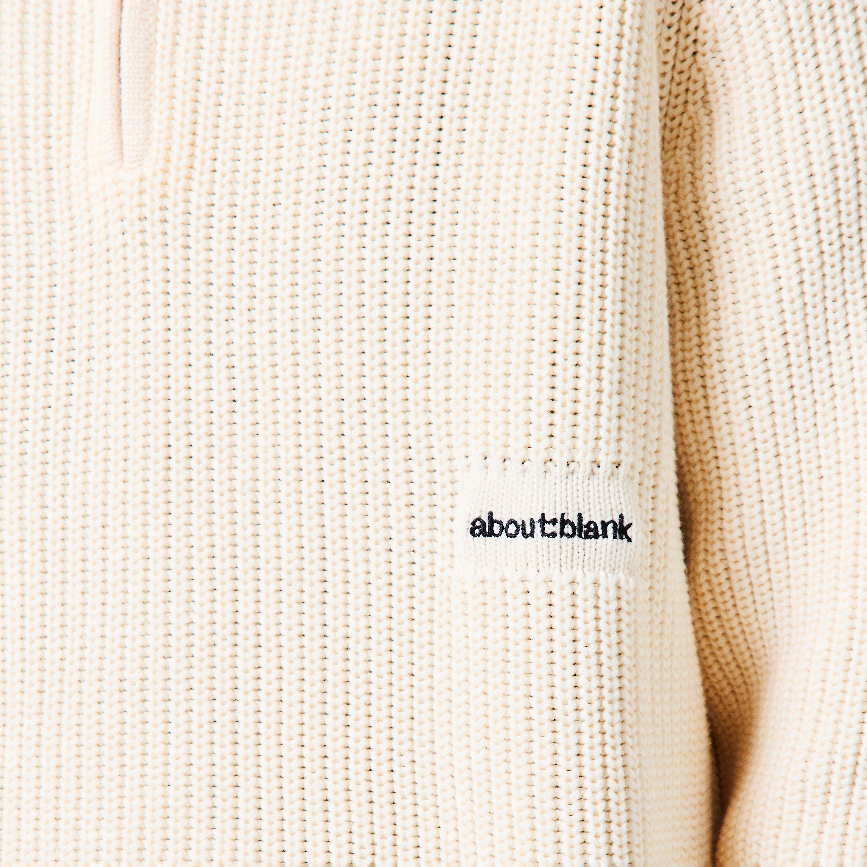 Ecru - about:blank - Mens Funnel Quarter Zip - 5