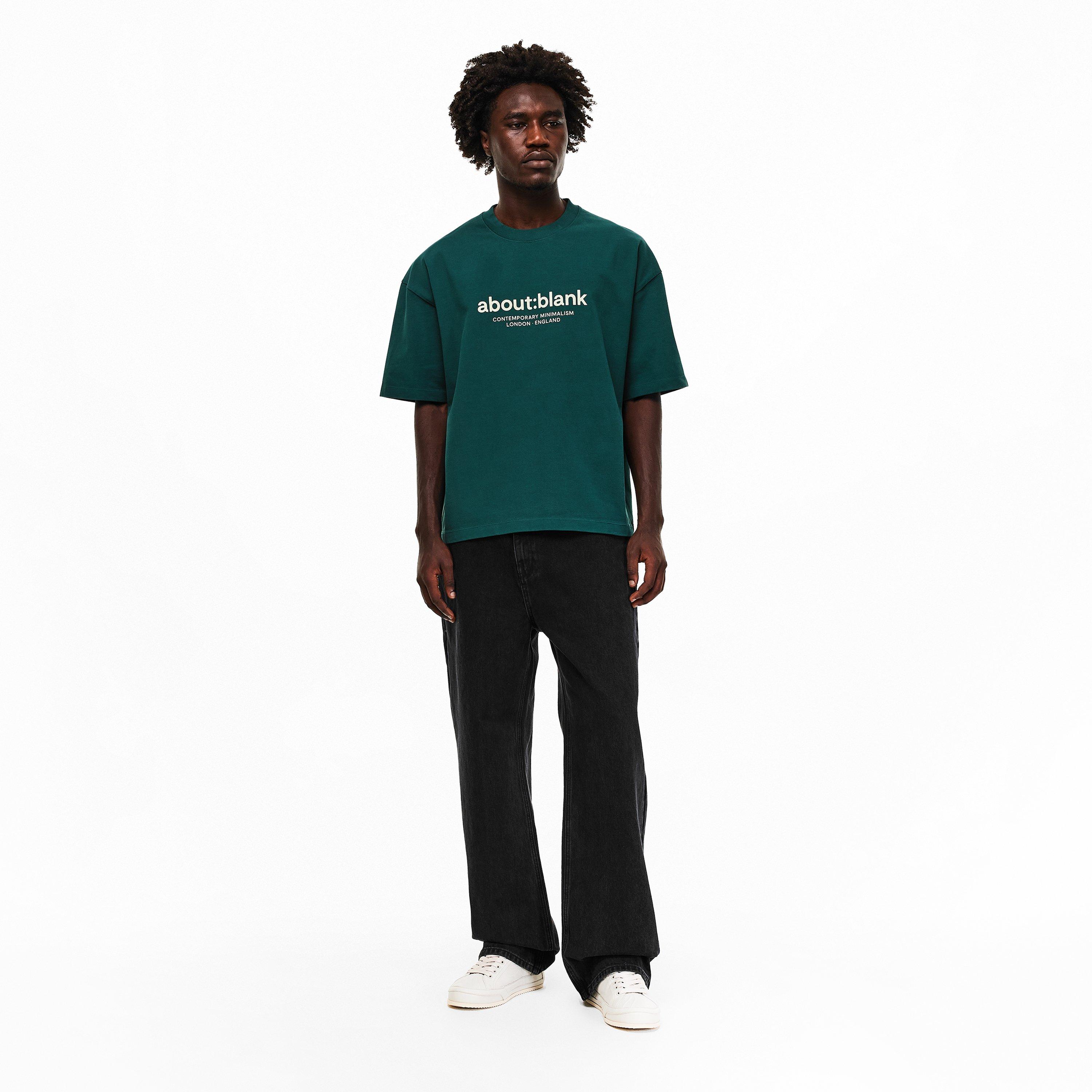 Black - about:blank - Men's Relaxed Fit Cotton Wide Leg Jeans - 6
