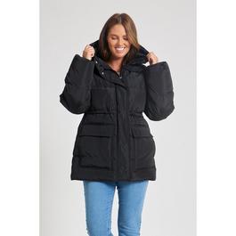 Be You Drawstring Drawstring Short Padded Coat