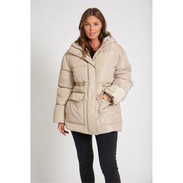 Be You Drawstring Drawstring Short Padded Coat