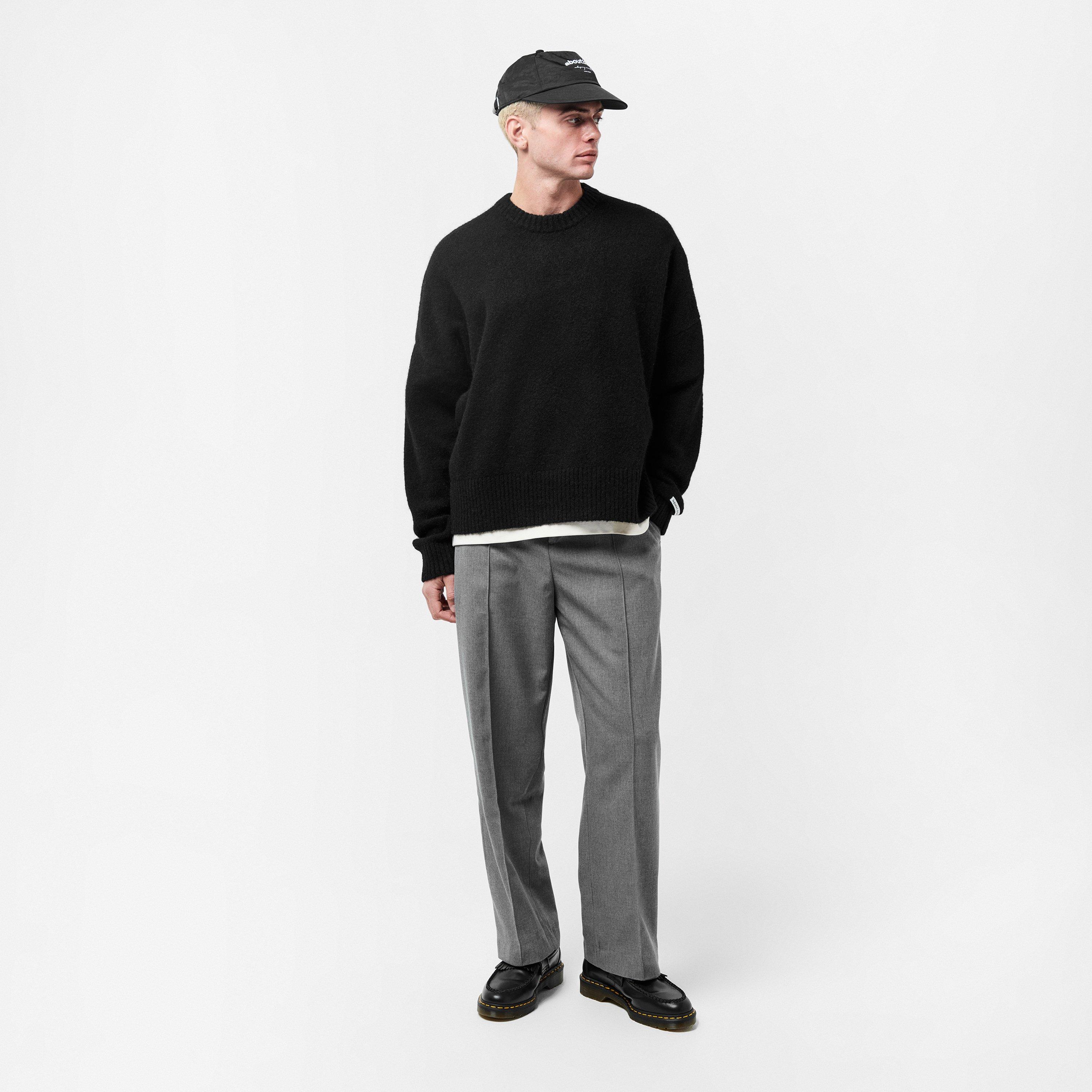 Light Grey - about:blank - Men's Everyday Wide Leg Pleated Trousers - 6