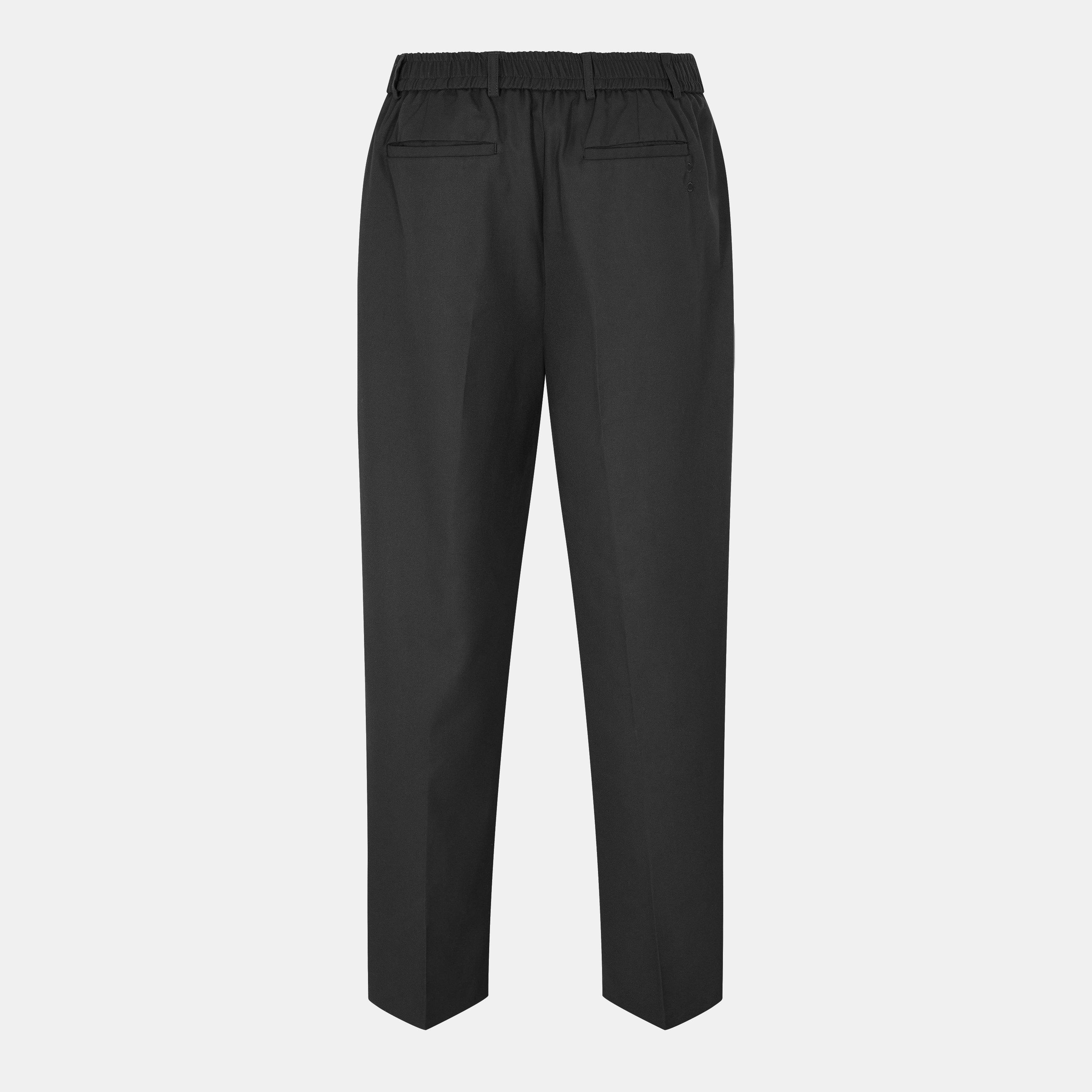 Black - about:blank - Men's Everyday Wide Leg Pleated Trousers - 2