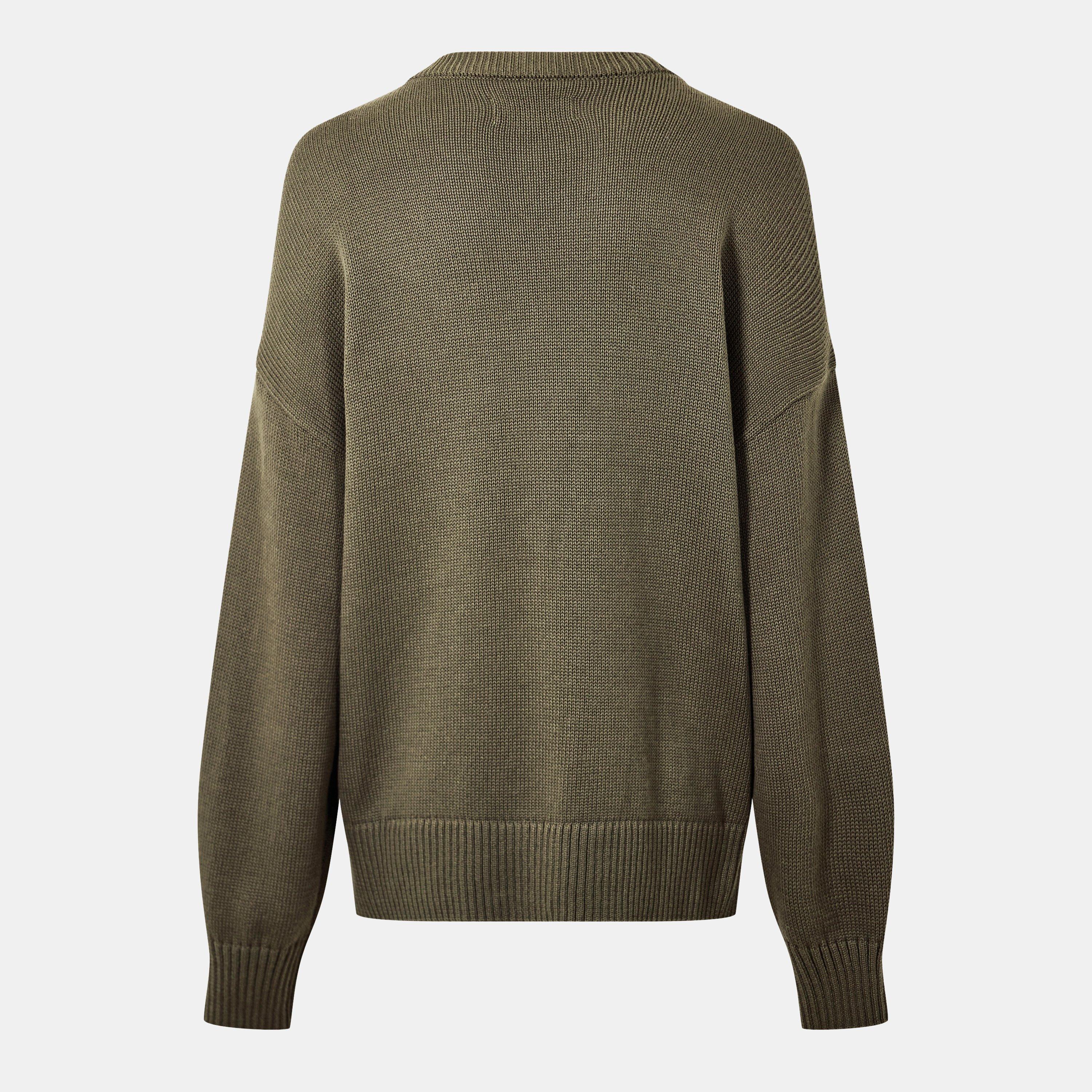 Dark Khaki - Jack Wills - JW Oversized Crew Neck Jumper - 2