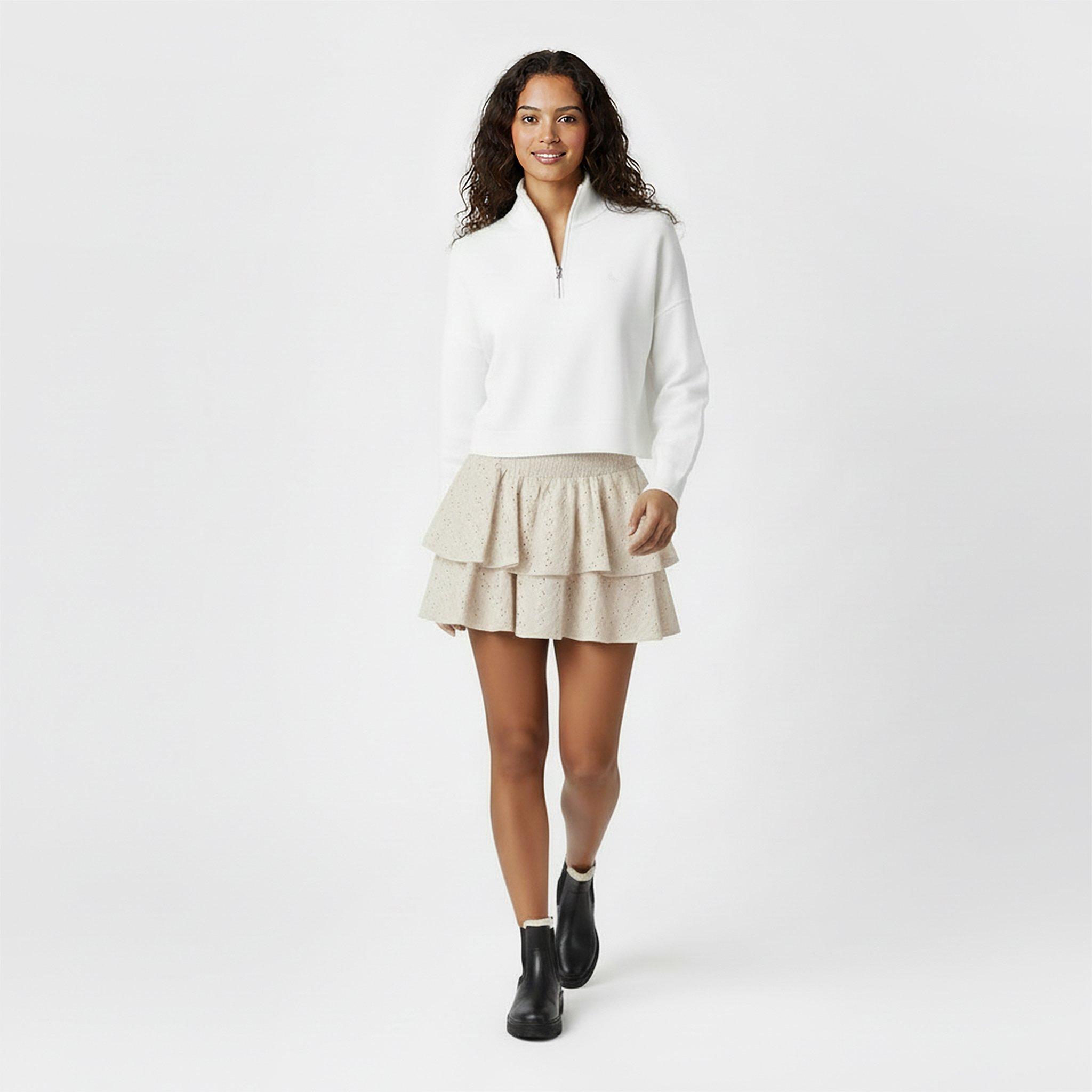 Vintage bijela - Jack Wills - Women's 1/4 Zip Knitted Top - 5