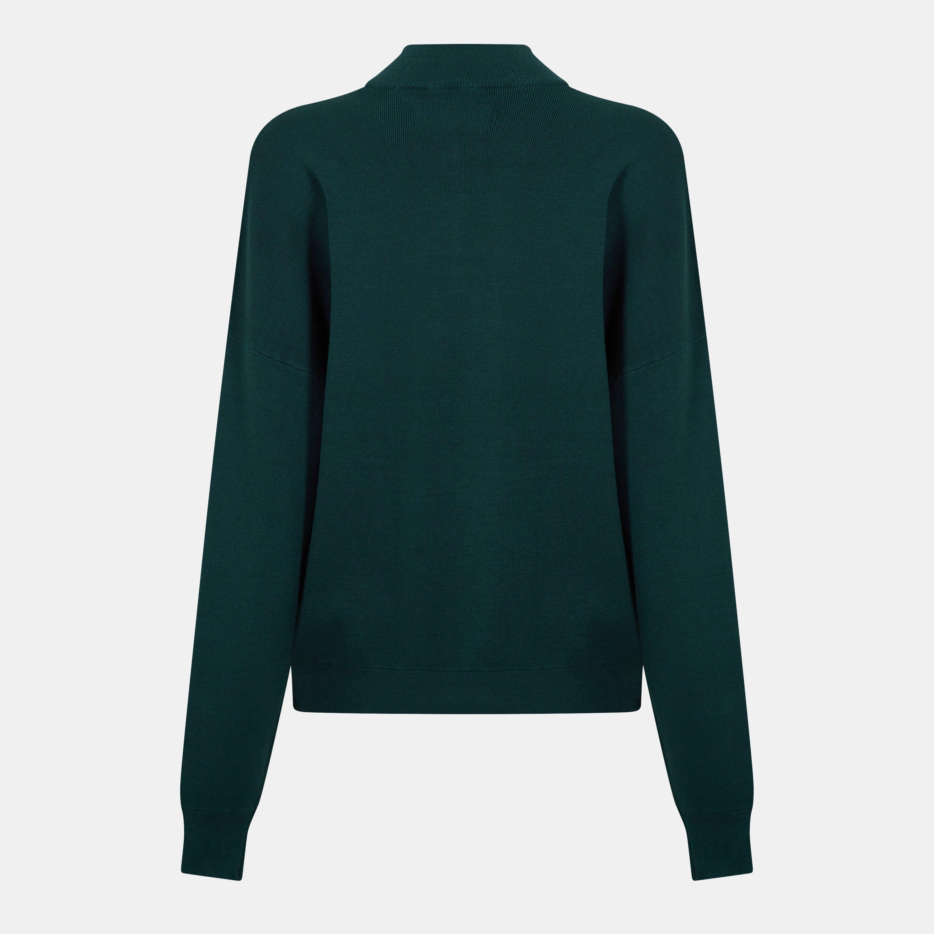 Verde Escuro - Jack Wills - quarter Zip Knitted Top - 2