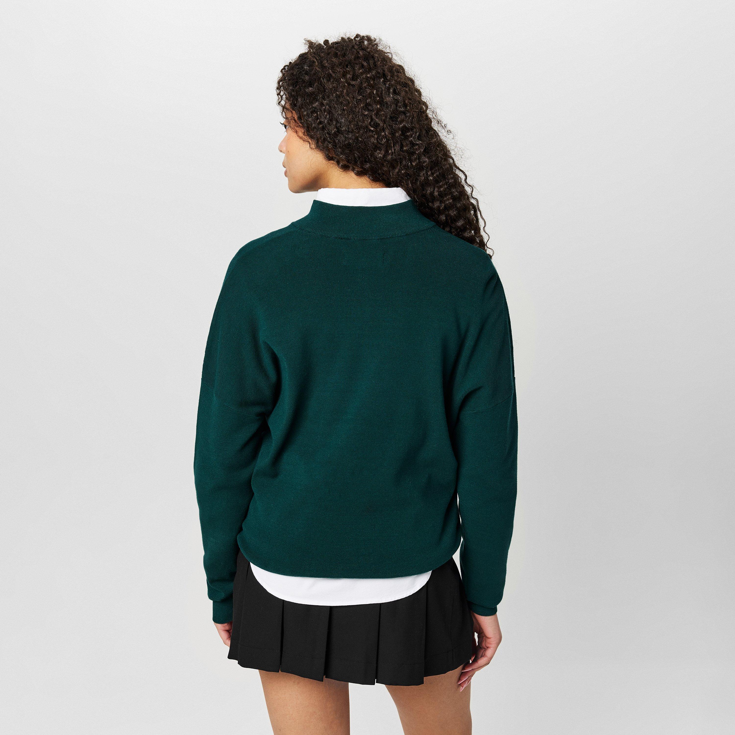 Verde Escuro - Jack Wills - quarter Zip Knitted Top - 4
