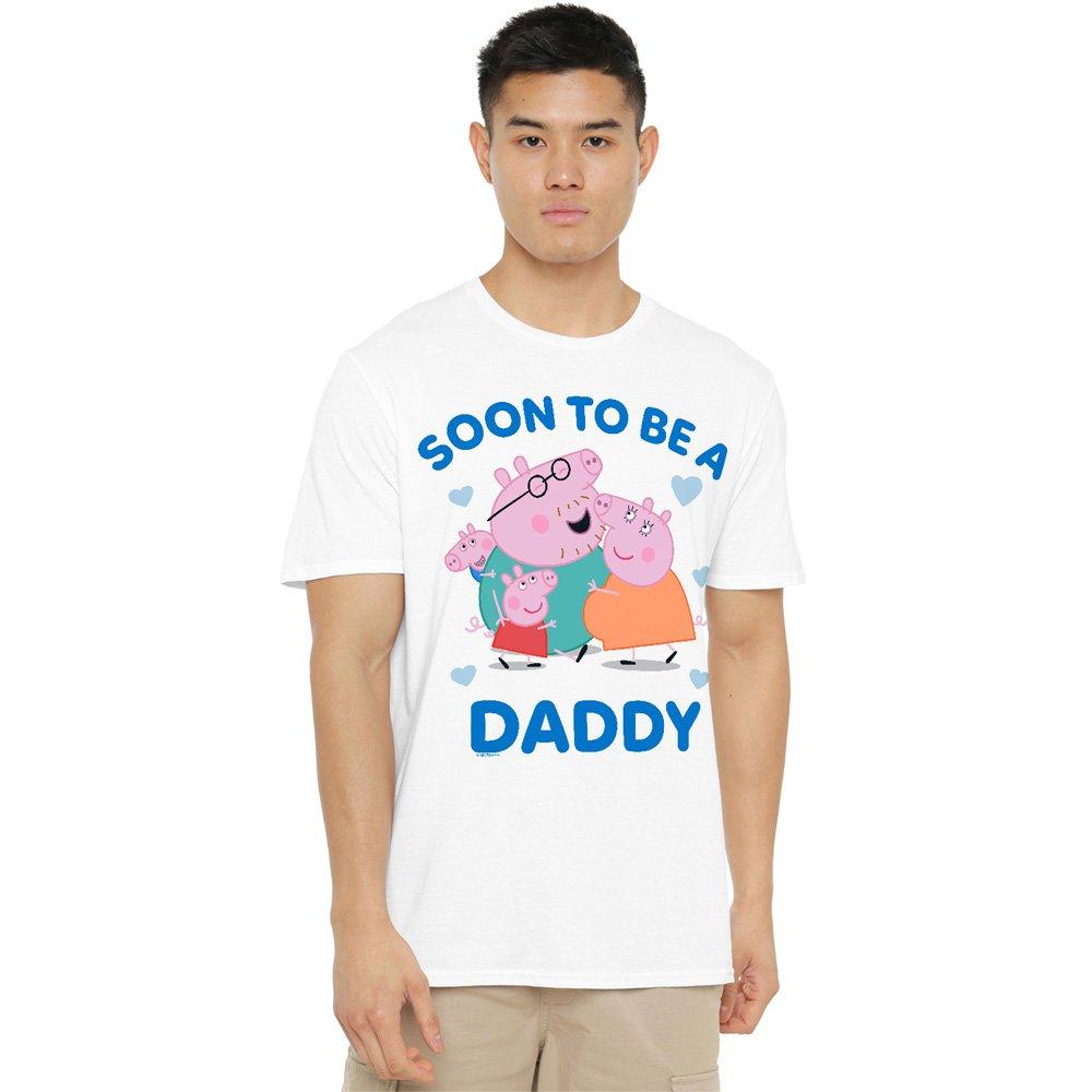 White - Hasbro - Peppa Pig Daddy Pig Soon To Be T-Shirt White - 1