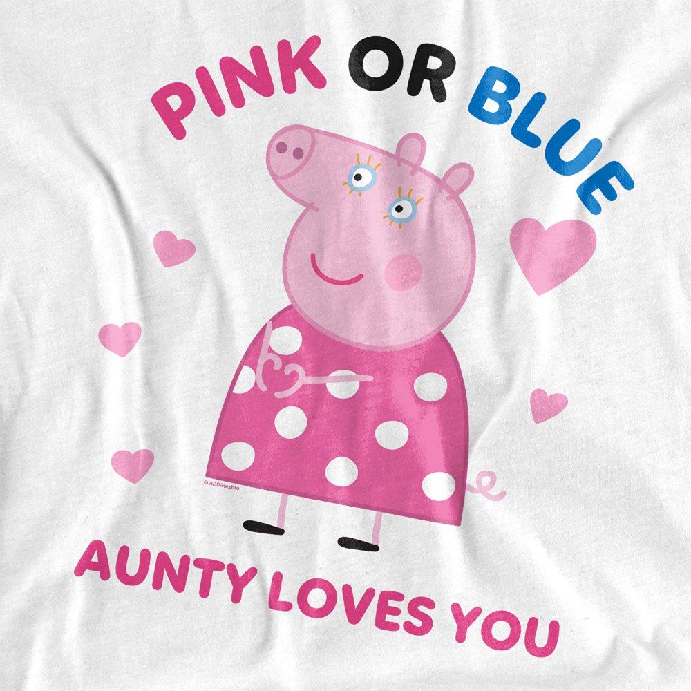 White - Hasbro - Peppa Pig Pink Or Blue Aunty Pig Loves You T Shirt - 2