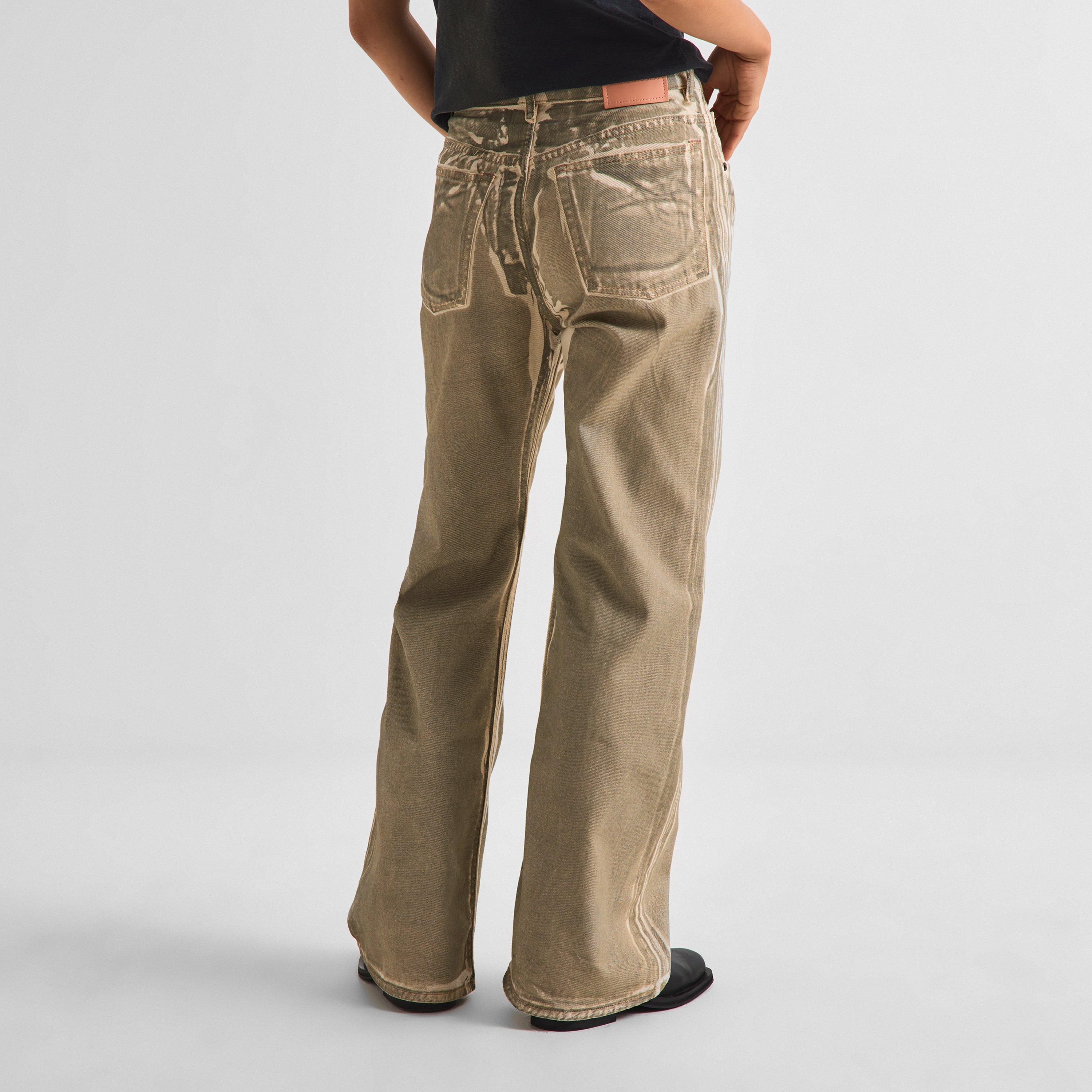 BEIGESAGE GREEN - Acne Studios - Women's Wide Leg Jeans - 4
