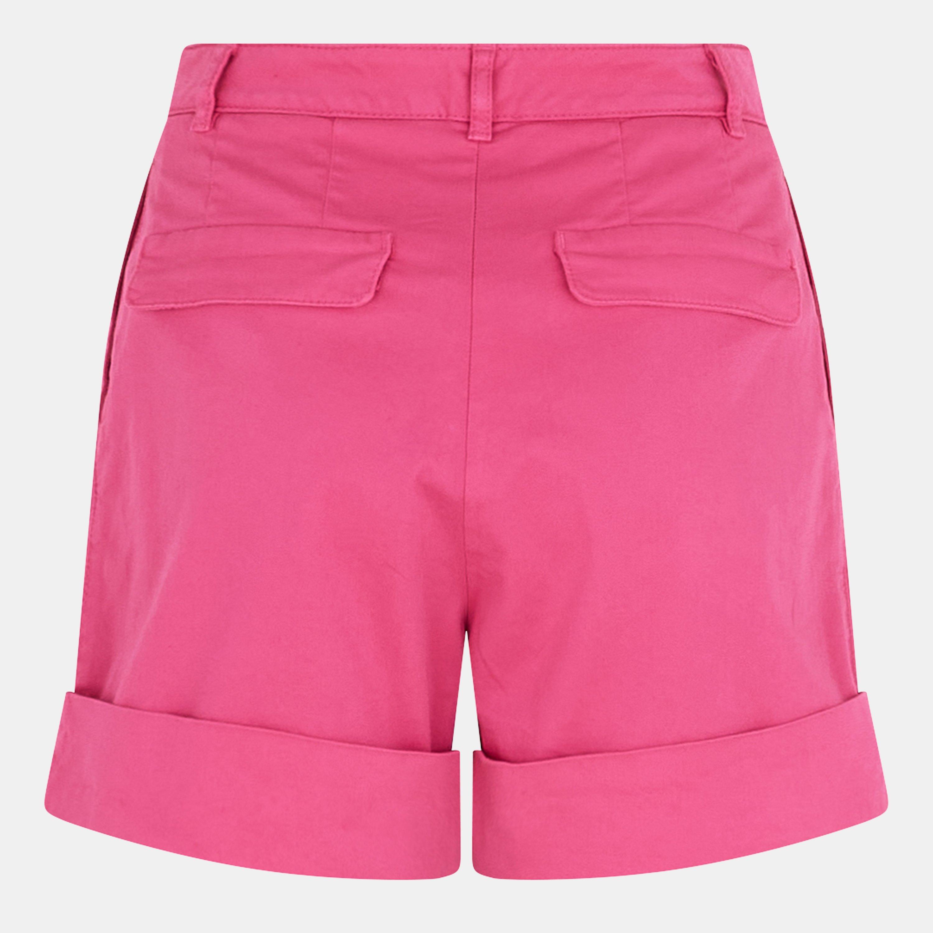 Medium Pink - Boss - Women's Tasandriad High-Waisted Relaxed Fit Denim Shorts - 2