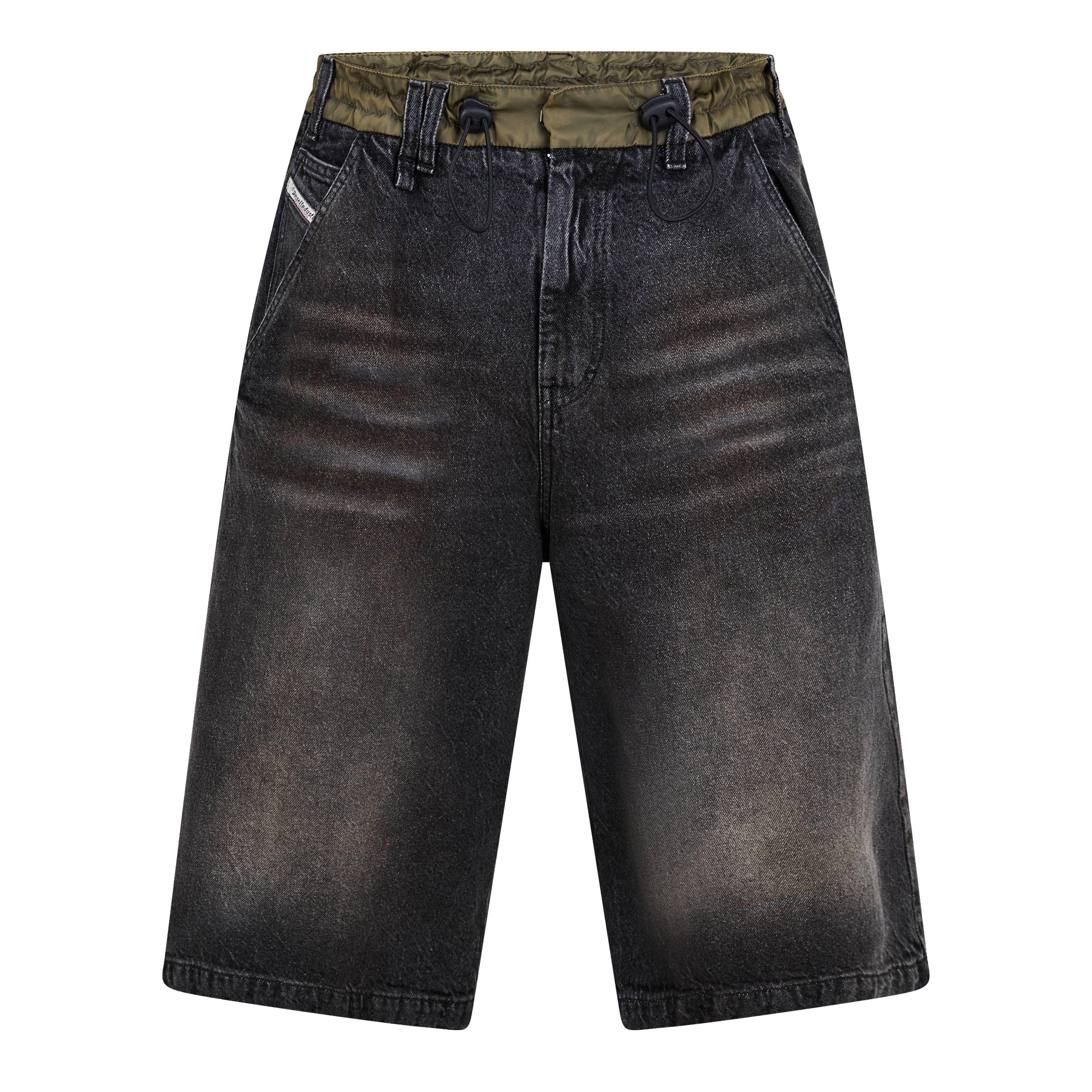 Diesel Men's Denim Shorts - Blk Gry Dnim