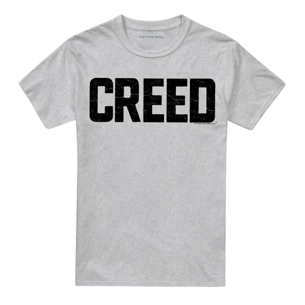 Grey - Creed - Creed Cracked Logo T Shirt Athletic Heather - 4