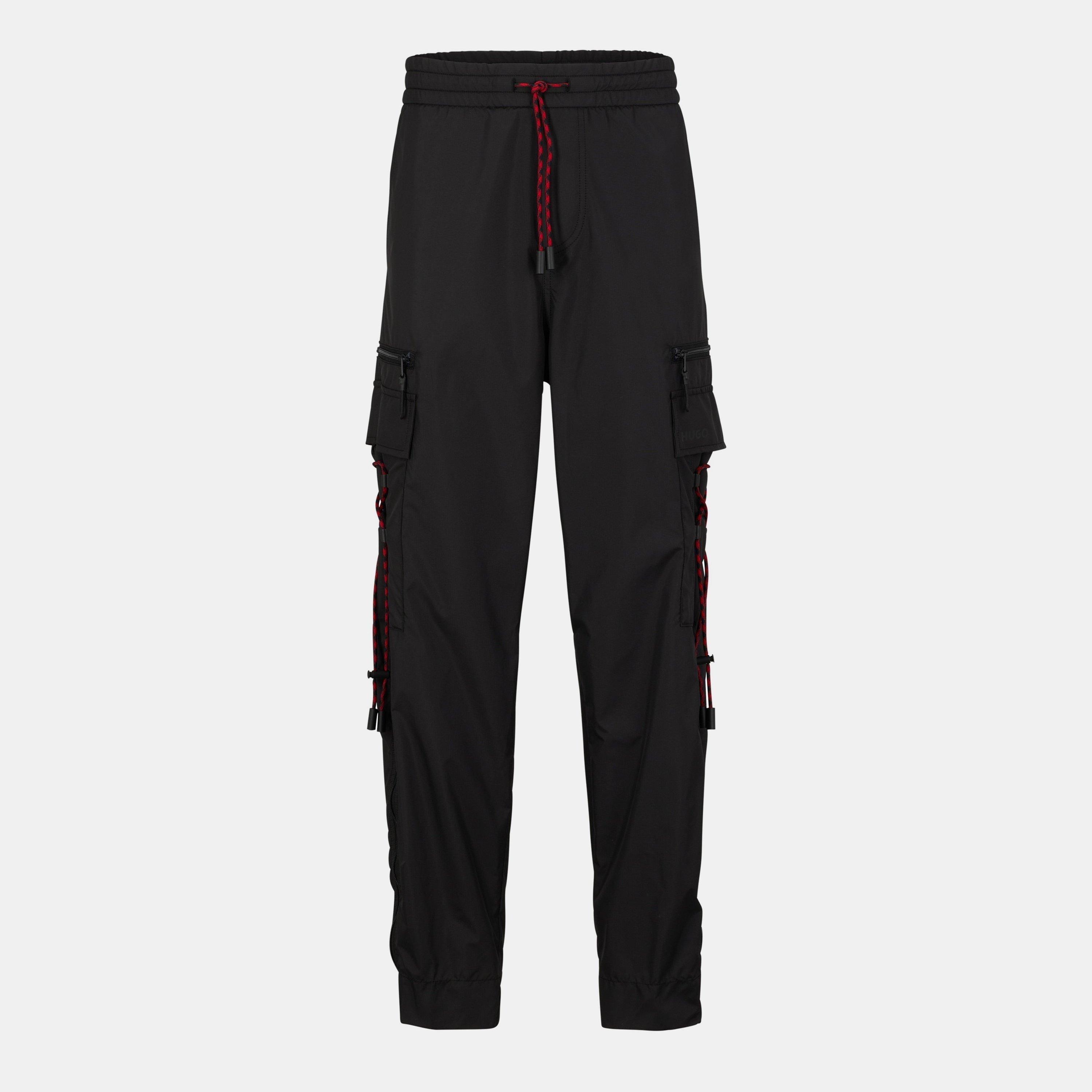 Hugo Men's Cuffed Trousers - Black - L