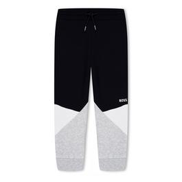 Boss Kids Block Closed Hem Jogging Bottoms