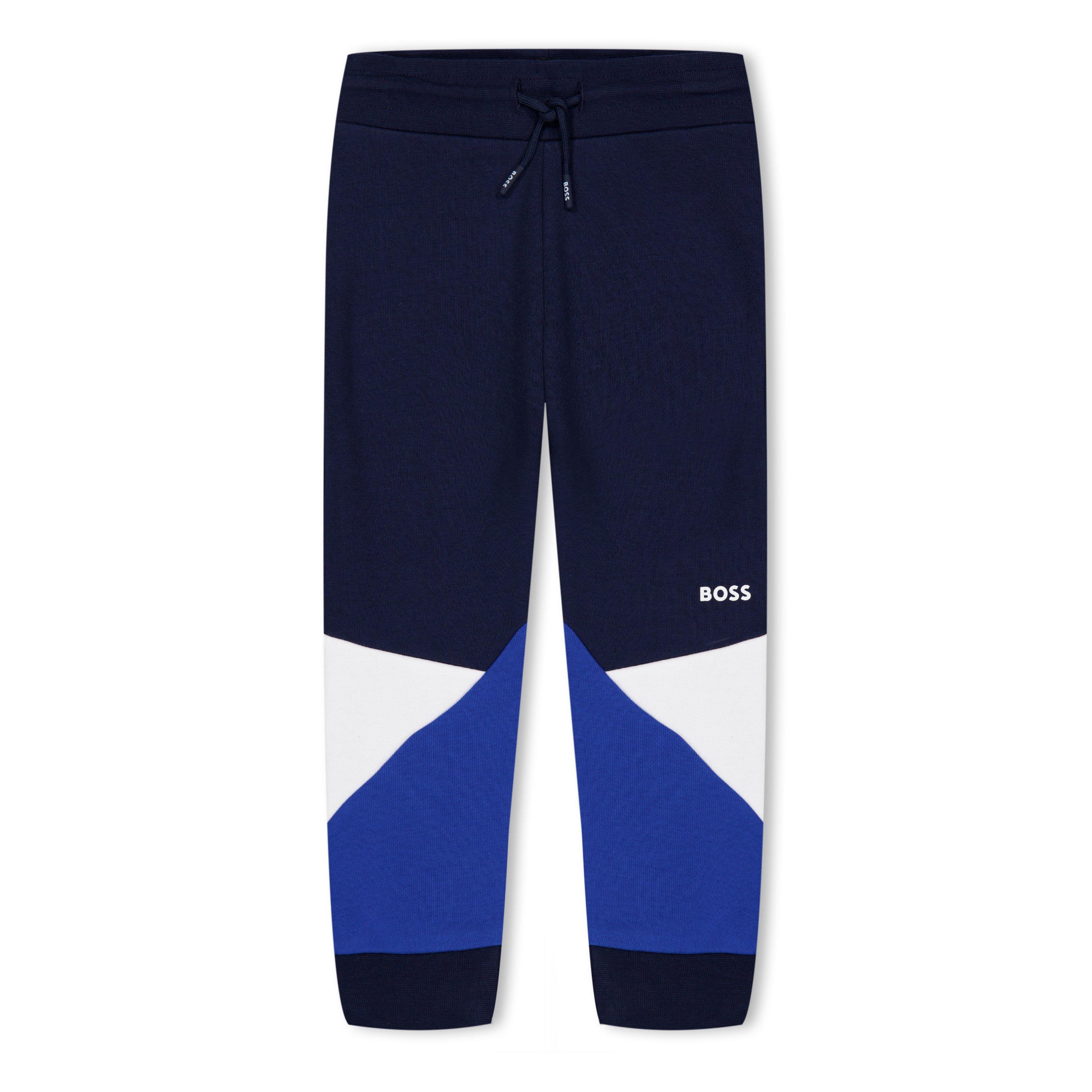 Boss  Kids' Block Jog Jersey Cuffed Joggers - Navy 849 - 3Y