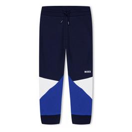 Boss Block Closed Hem Jersey Jogging Bottoms Infants