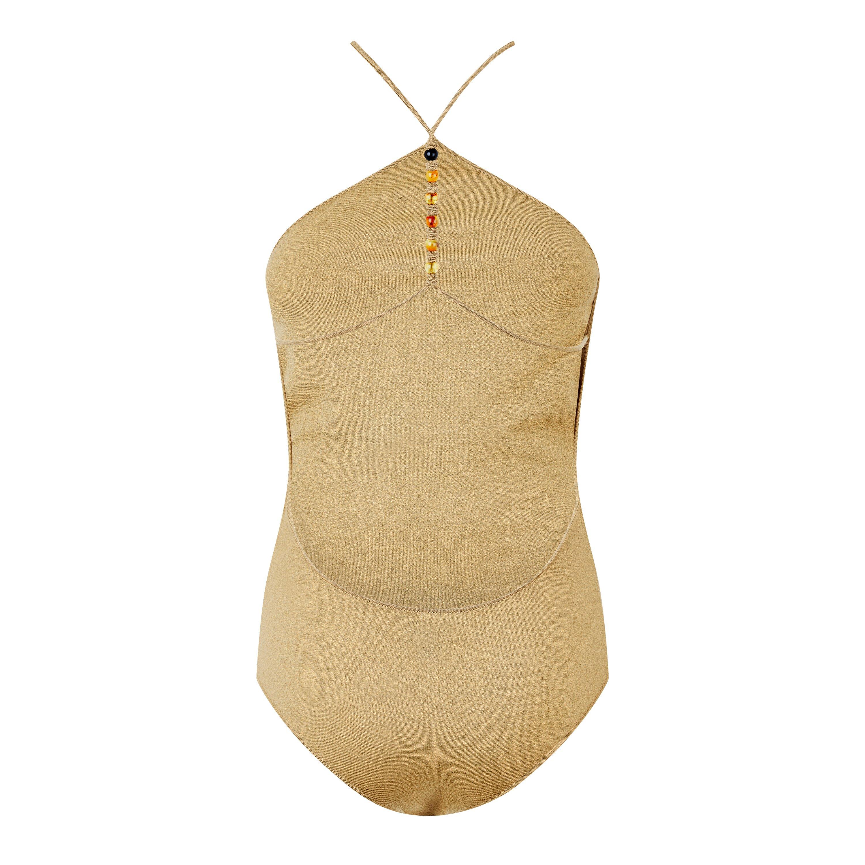 Beige - Bottega Veneta - Women's Contoured Stretch Bodysuit - 2