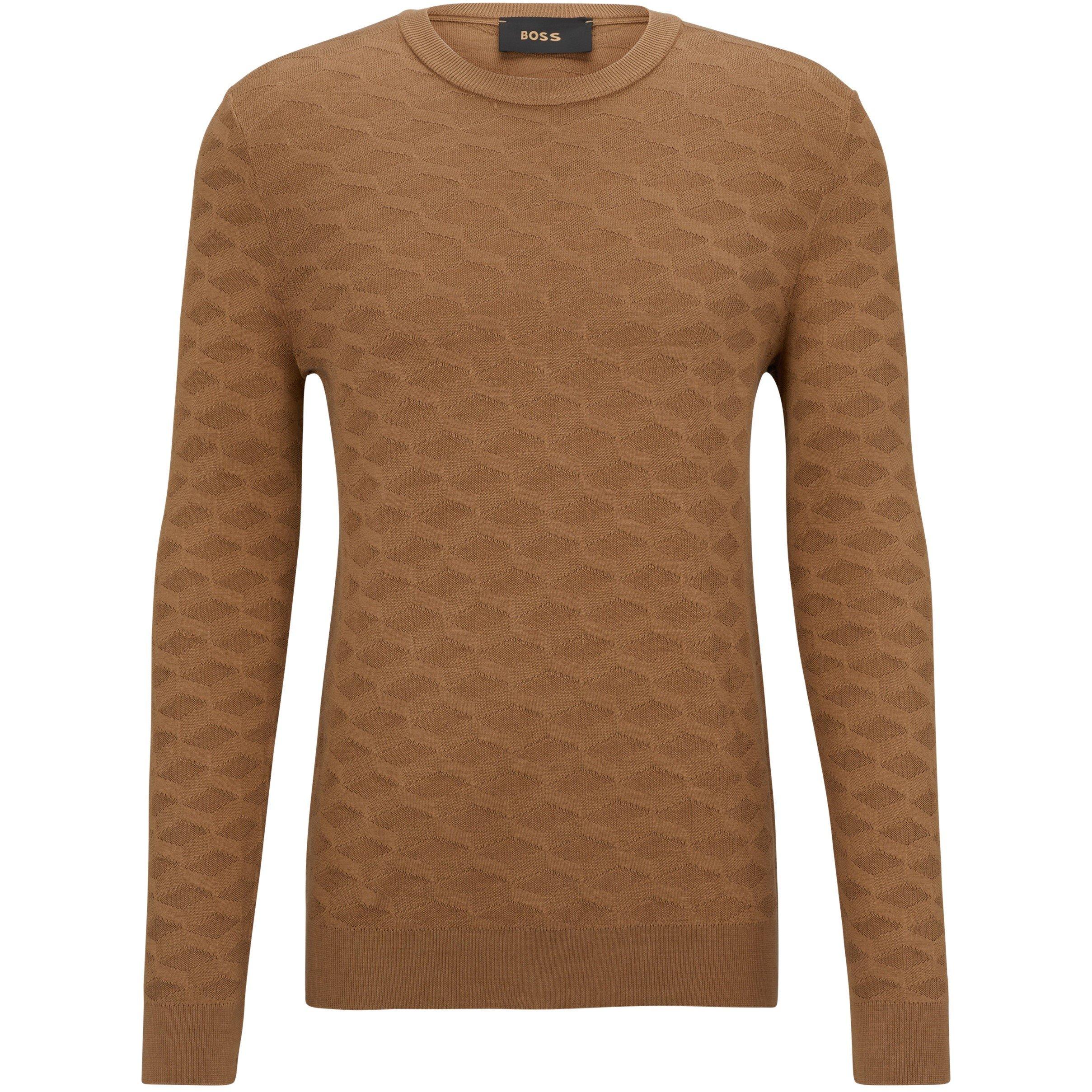 Medium Beige - Boss - Men's L-Odante Sweater Vest - 4