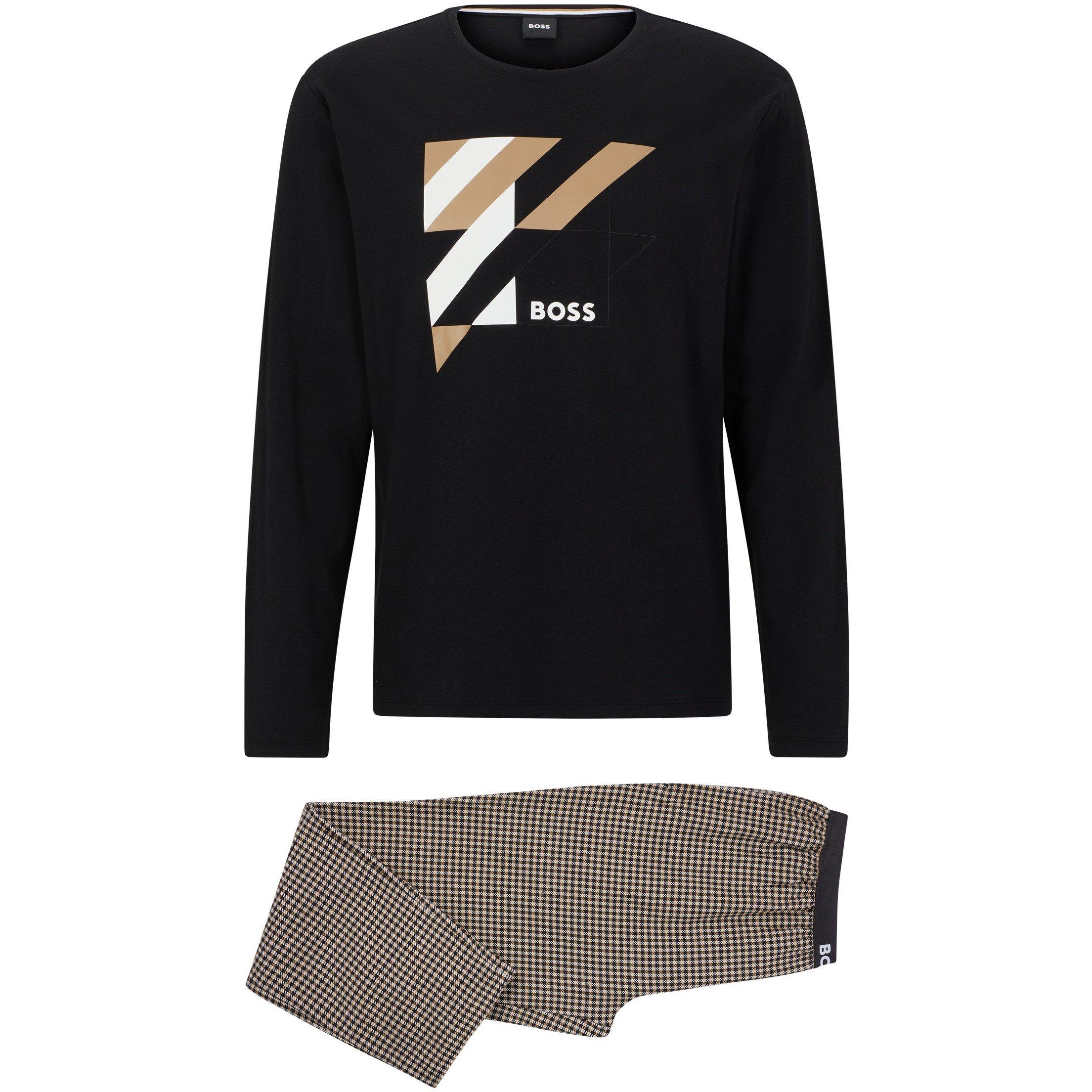 Medium Beige - Boss - Men's Dynamic Long-Sleeve Pyjama Set