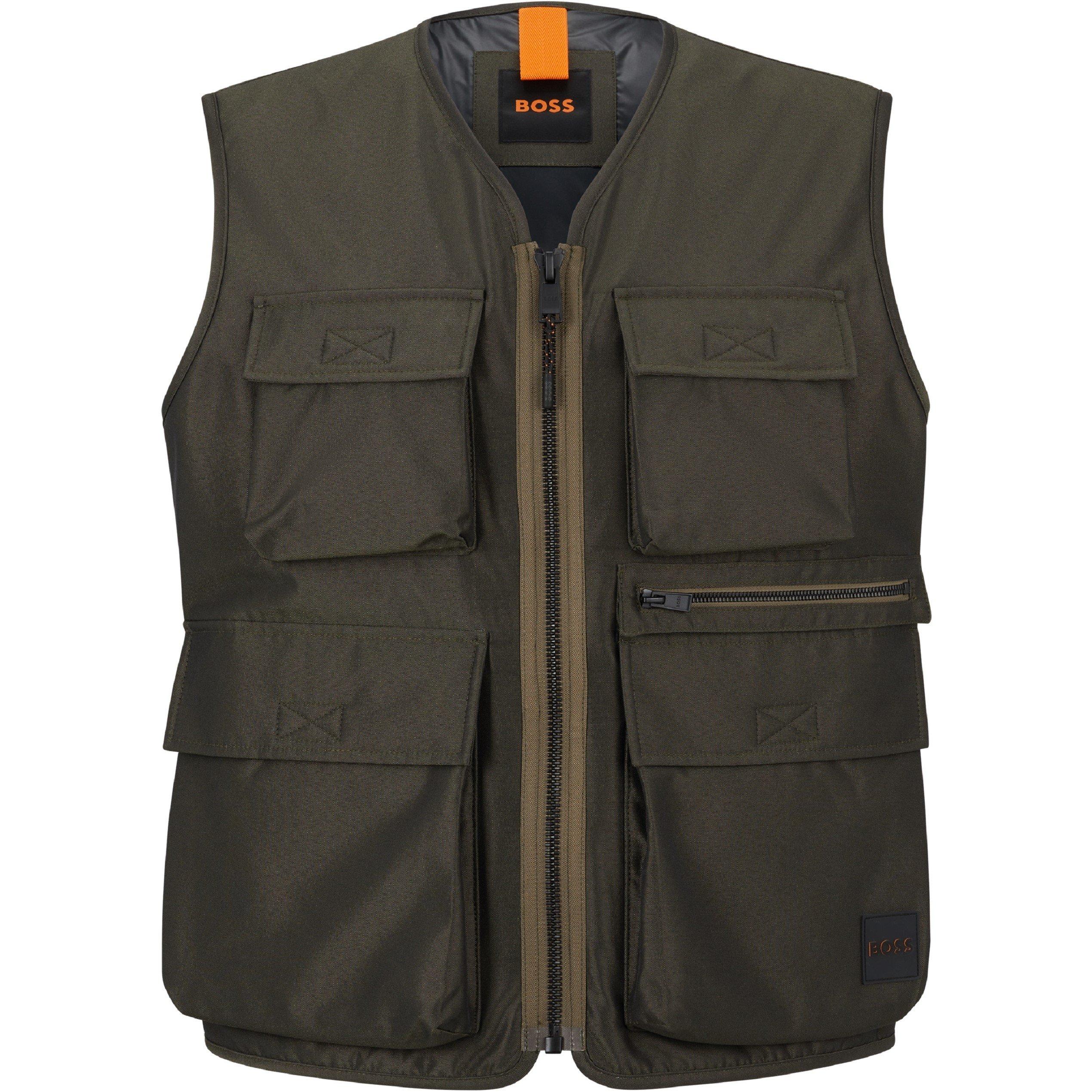 Dark Green - Boss - Men's Onslow Sleeveless Gilet - 1