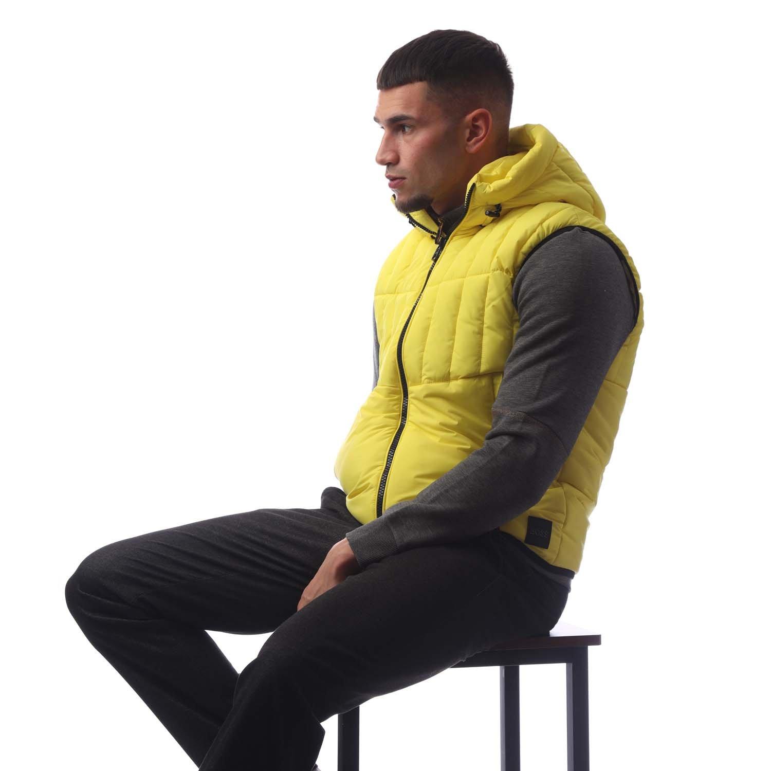 Bright Yellow - Boss - Men's Cashton Sleeveless Gilet - 4