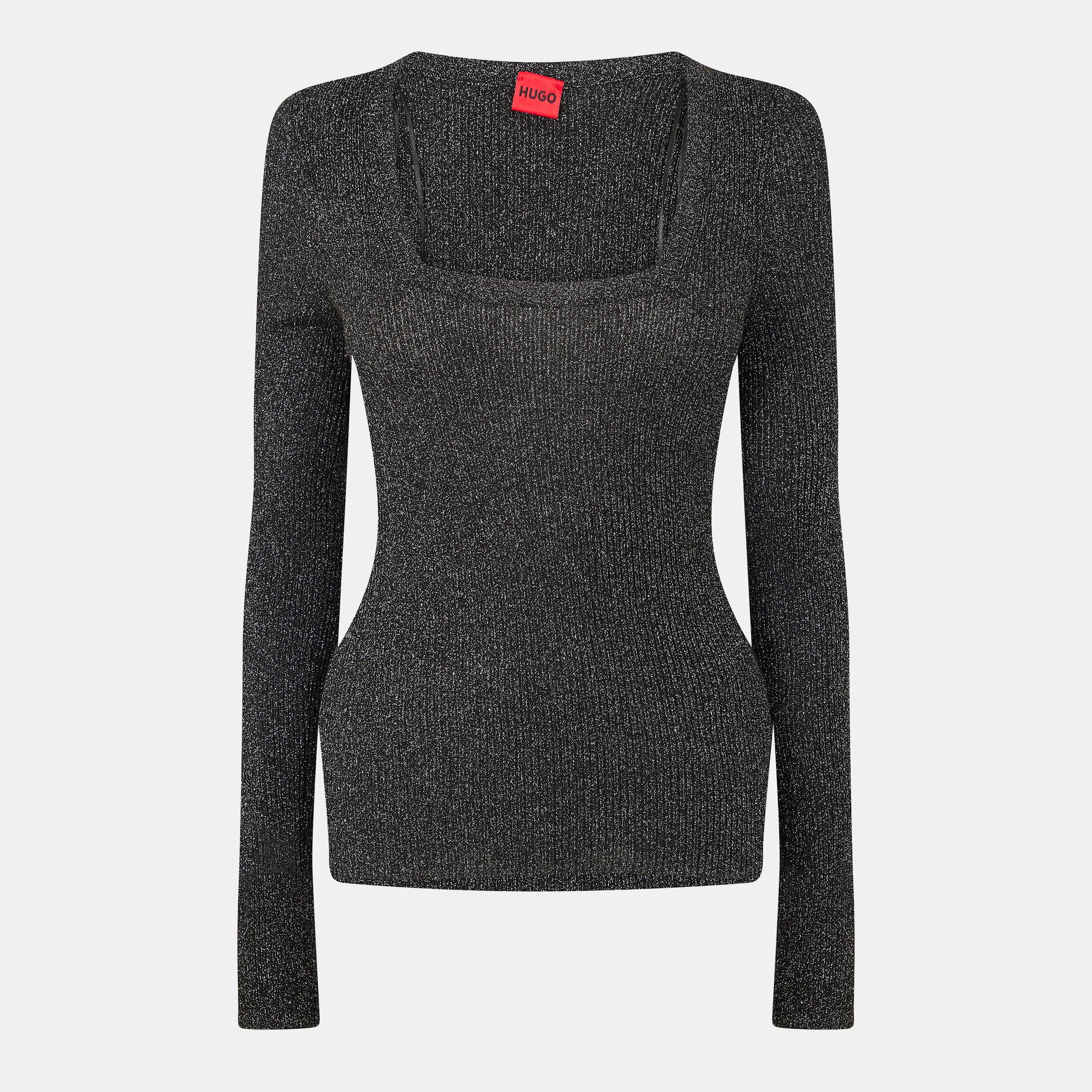Black - Hugo - Women's Sunessy Crew Neck Jumper - 1