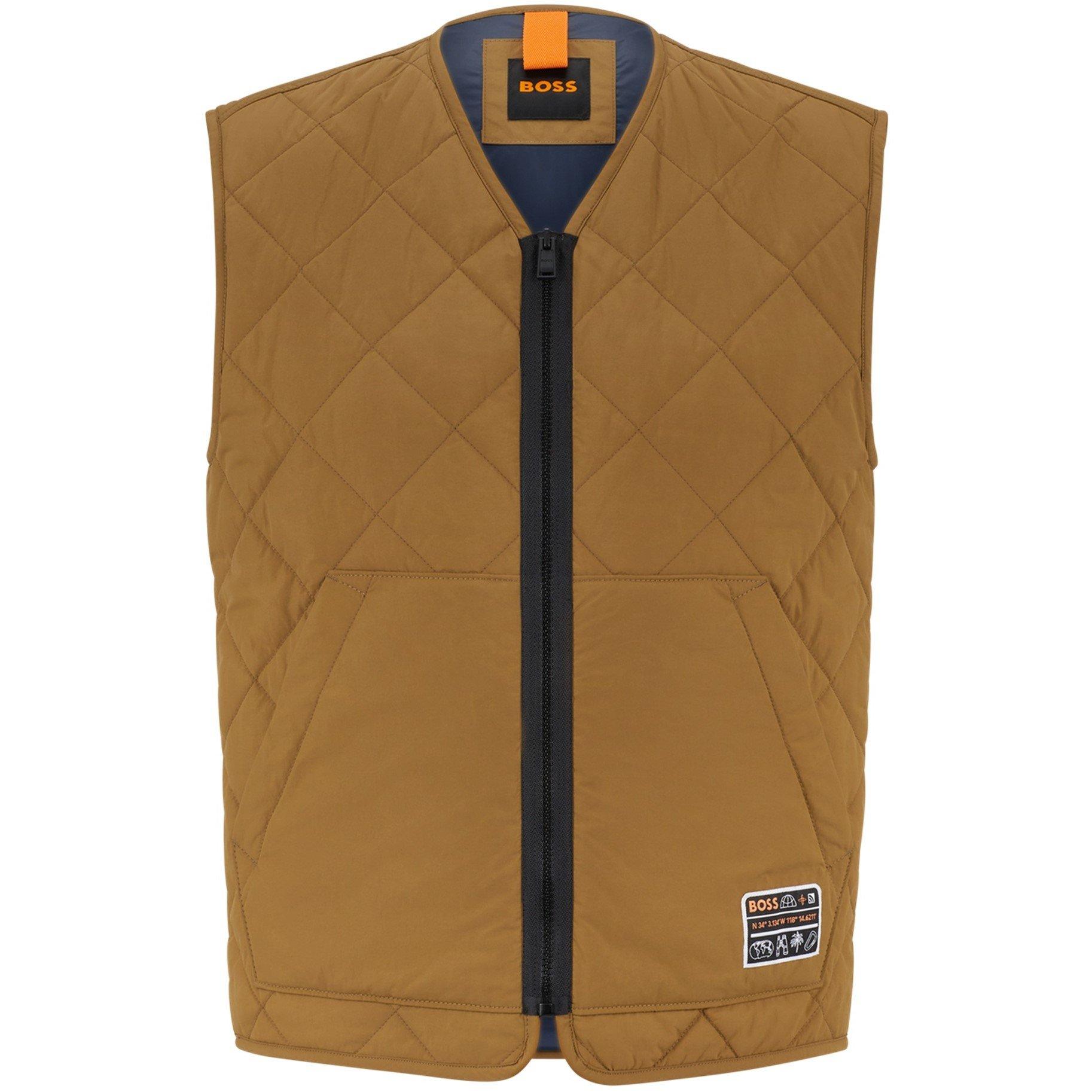 Boss Men's Okella Sleeveless Gilet - Open Beige - Size 36 (46)