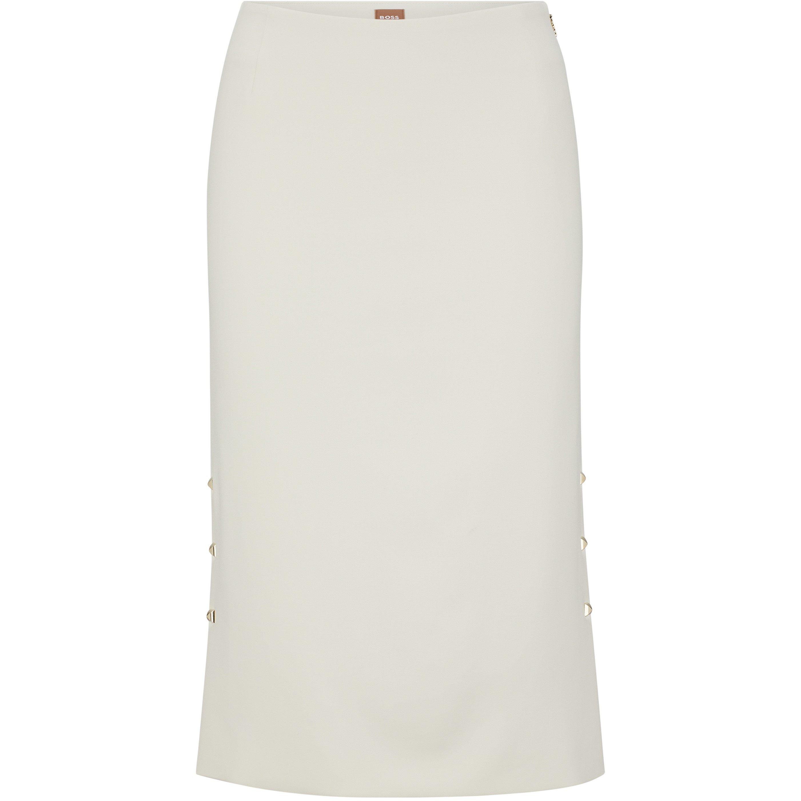 Boss Women's Vevoka Tailored Pencil Skirt - Open White - 6 (XS)