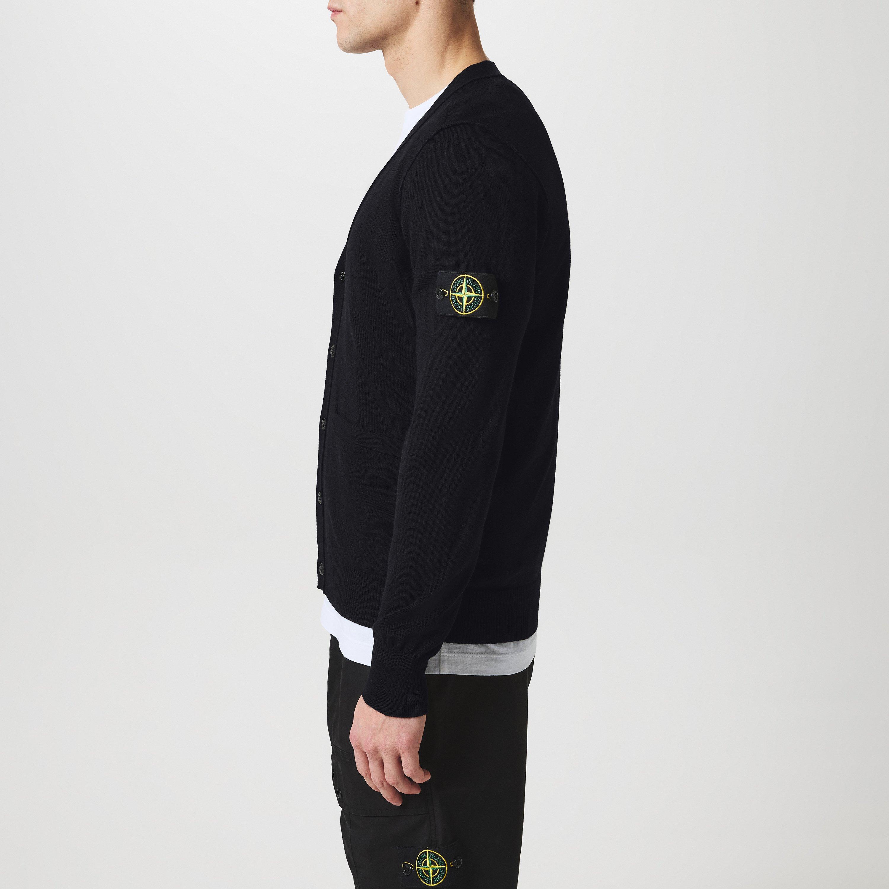 Nero V0029 - Stone Island - Patch Wool Cardigan - 2