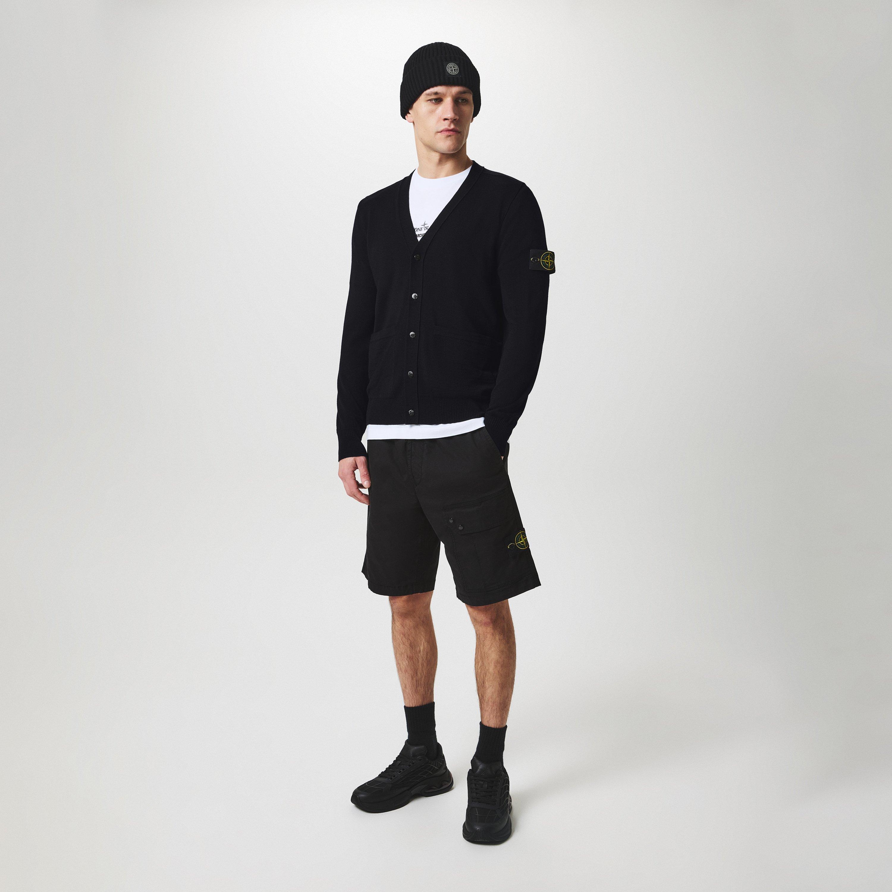 Nero V0029 - Stone Island - Patch Wool Cardigan - 6