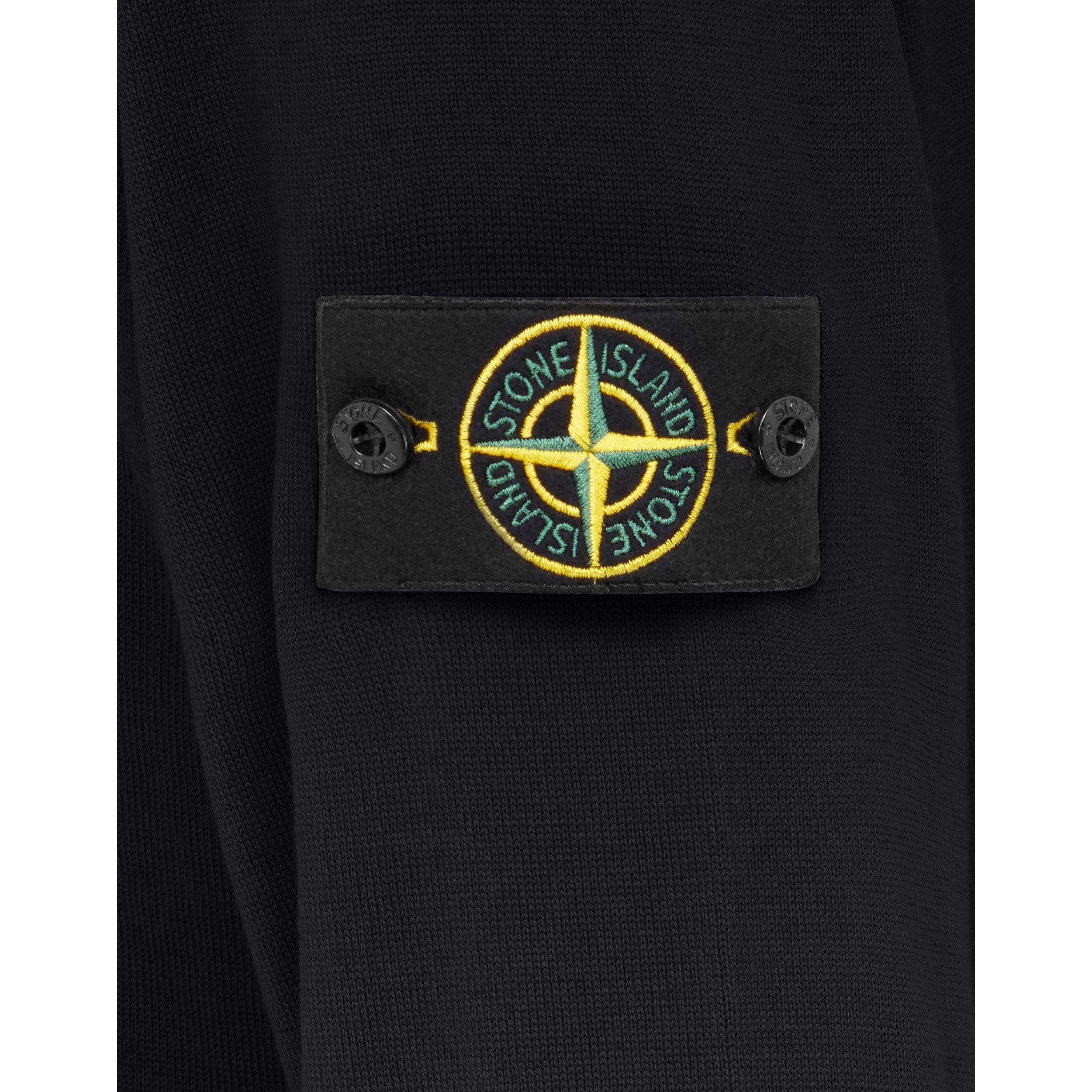 Nero V0029 - Stone Island - V Neck Wool Sweater - 4