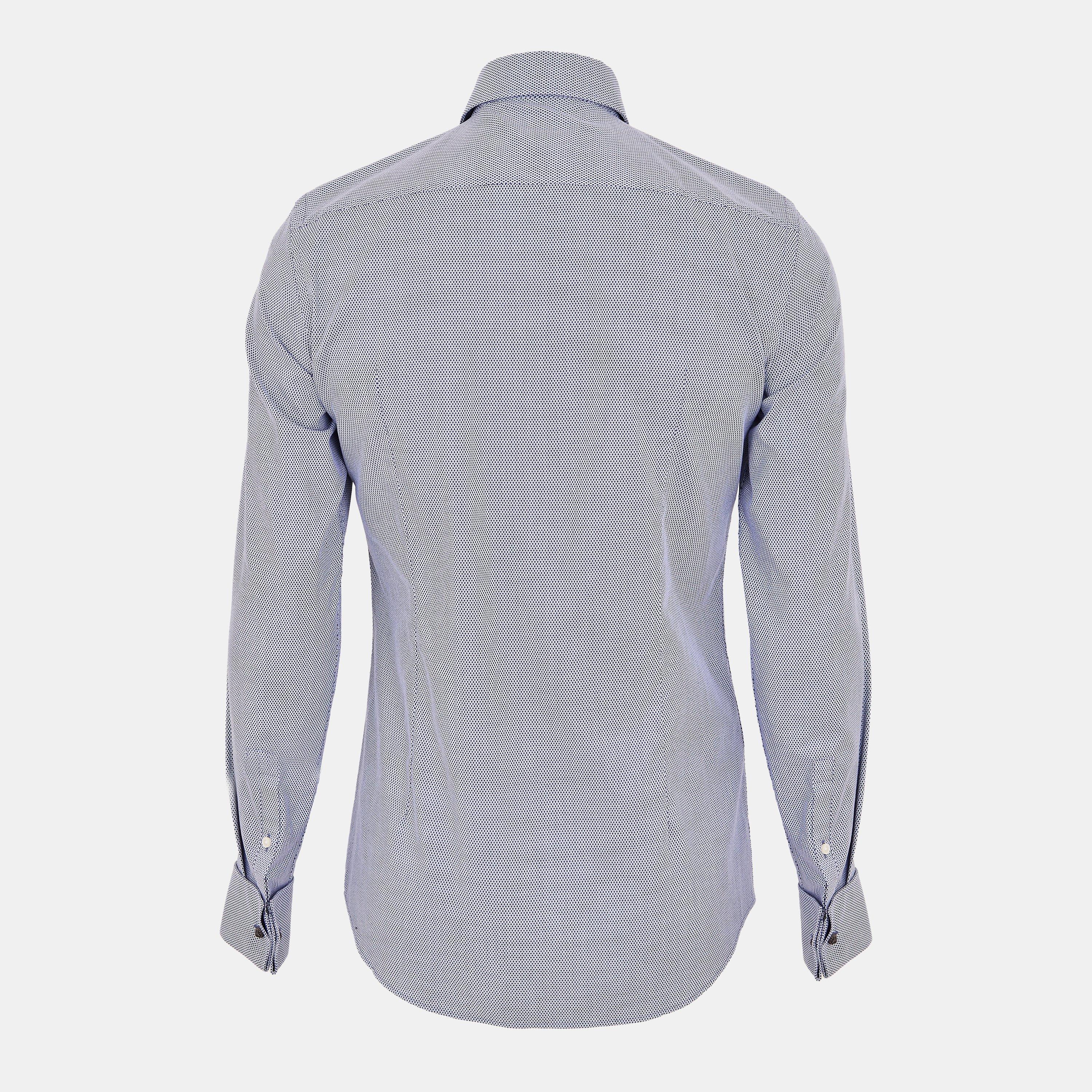 Blue - Boss - Men's Hank Spread Long-Sleeve Plain Shirt - 2