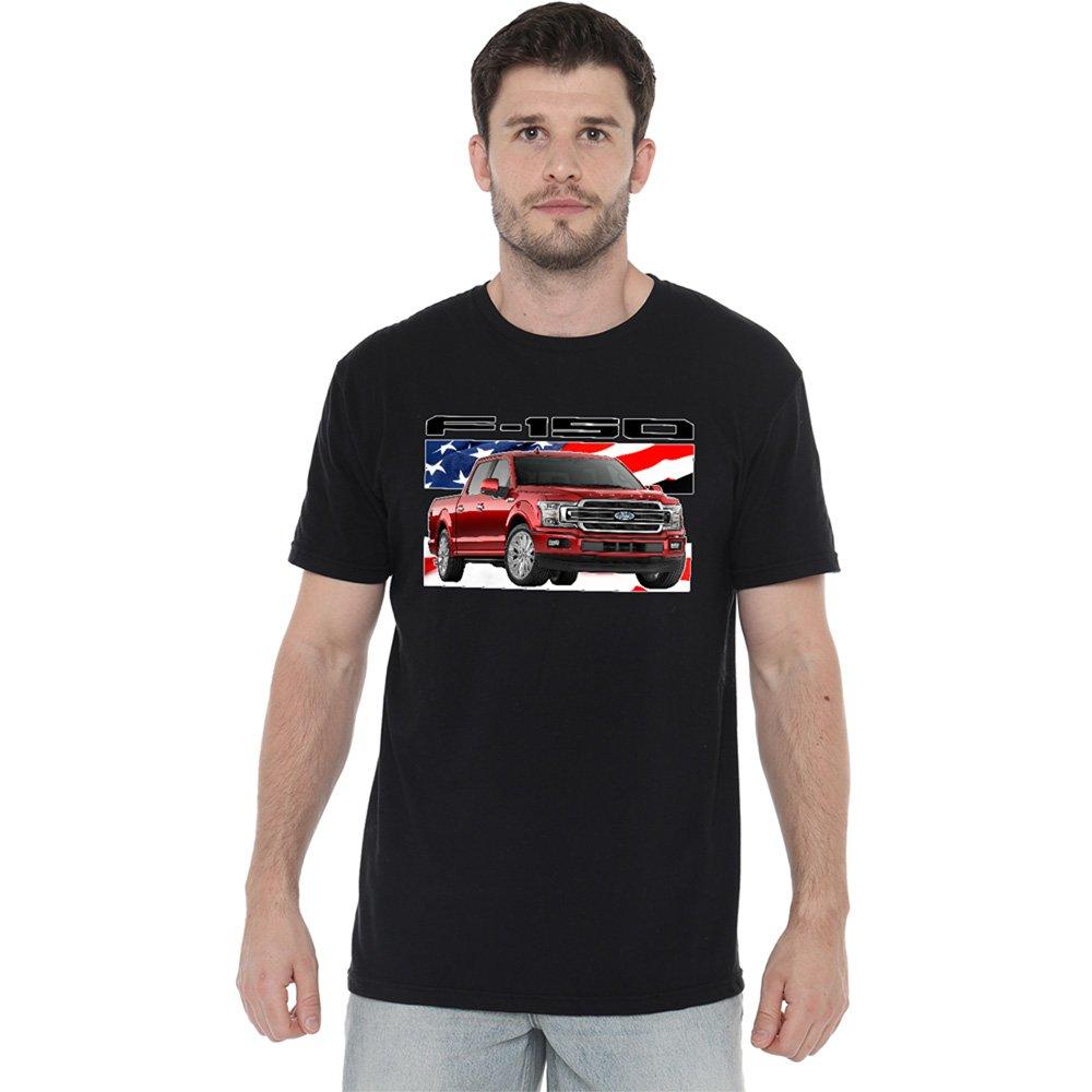 Black - Ford - Ford Trucks F 150 Flag T-Shirt Black - 1