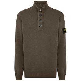 Stone Island Half Zip Sweater With Buttons
