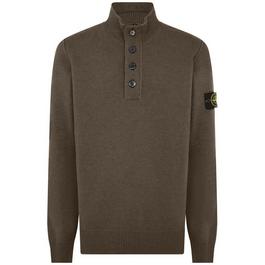 Stone Island Half Zip Sweater With Buttons