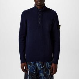 Stone Island Half Zip Sweater With Buttons