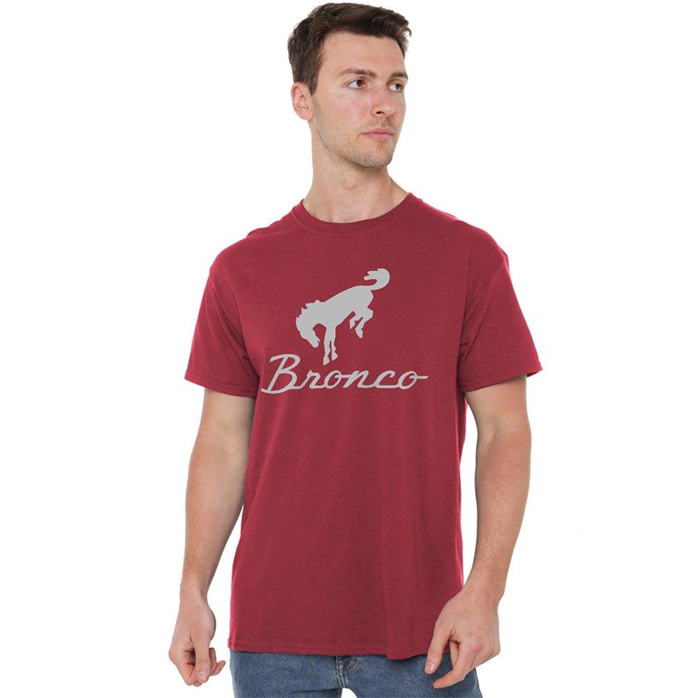 Red - Ford - Ford Bronco Chrome Bronco Logo T-Shirt Cardinal - 1