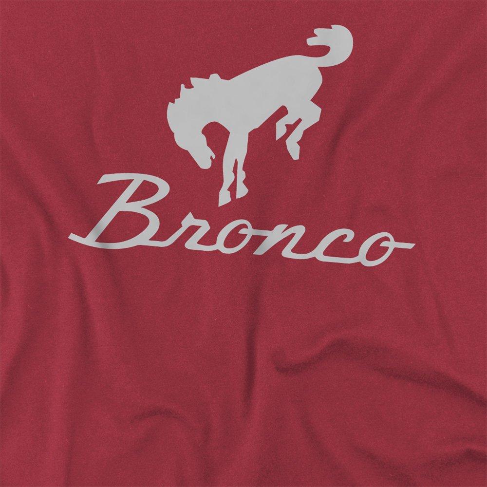Red - Ford - Ford Bronco Chrome Bronco Logo T-Shirt Cardinal - 2