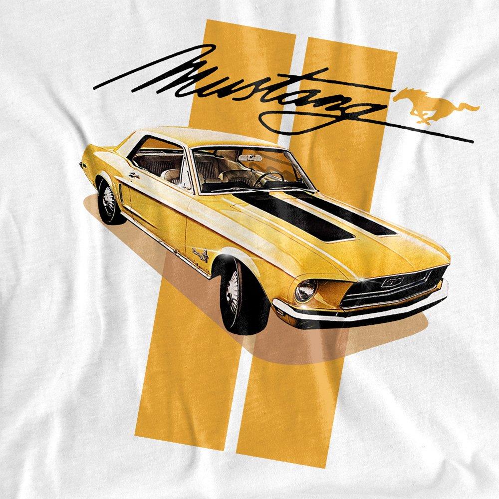 White - Ford - Ford Mustang Stang Stripes T-Shirt White - 2