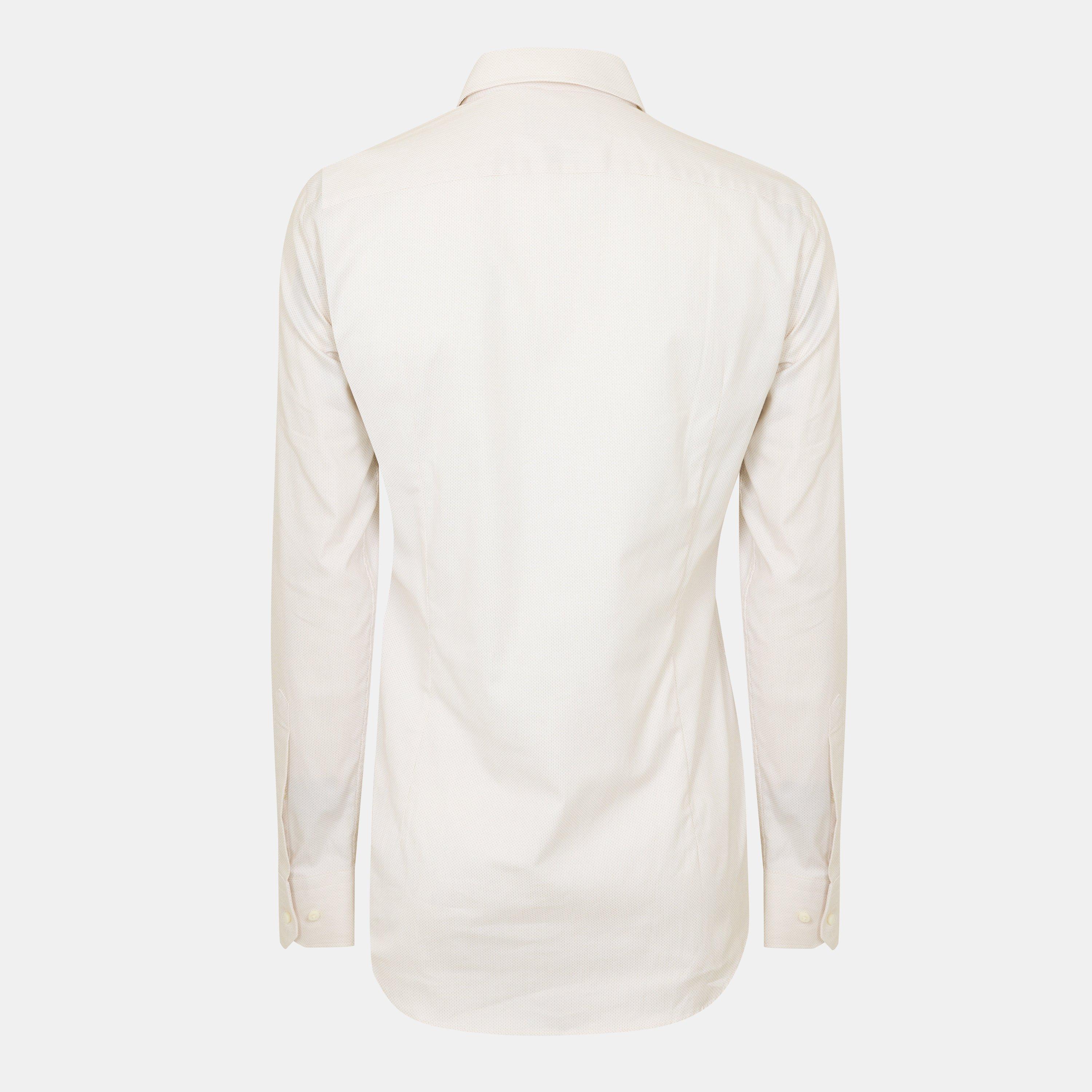 Beige - Boss - Men's Plain Long-Sleeve Shirt - 2