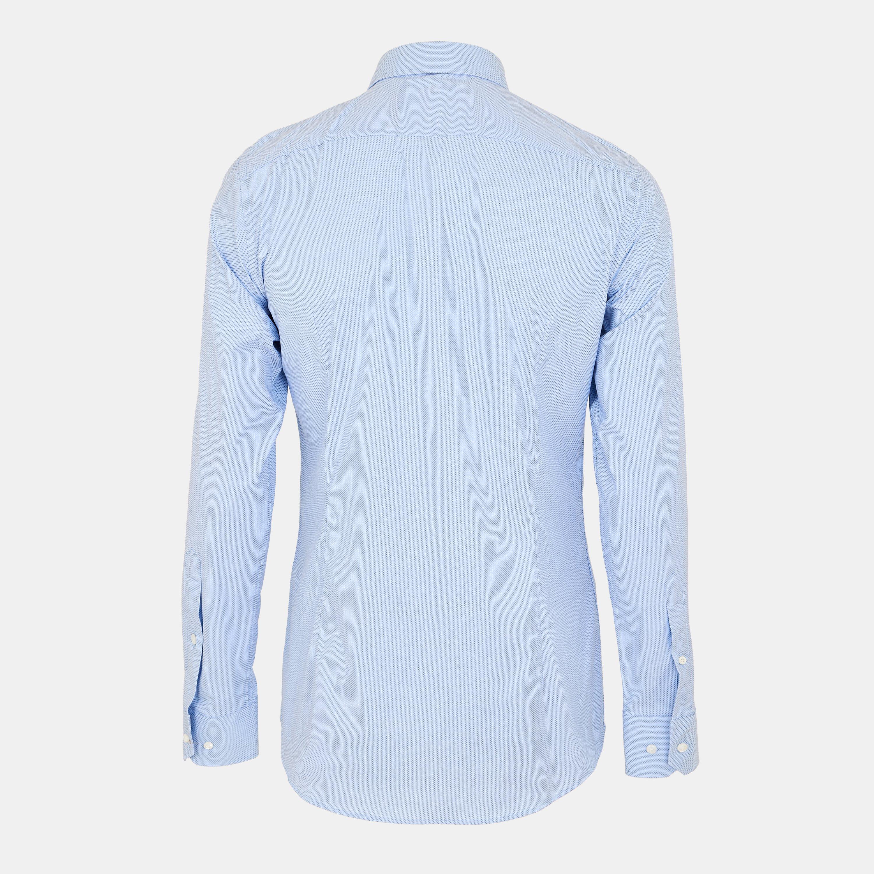 Light/Blue - Boss - Men's Plain Long-Sleeve Shirt - 2
