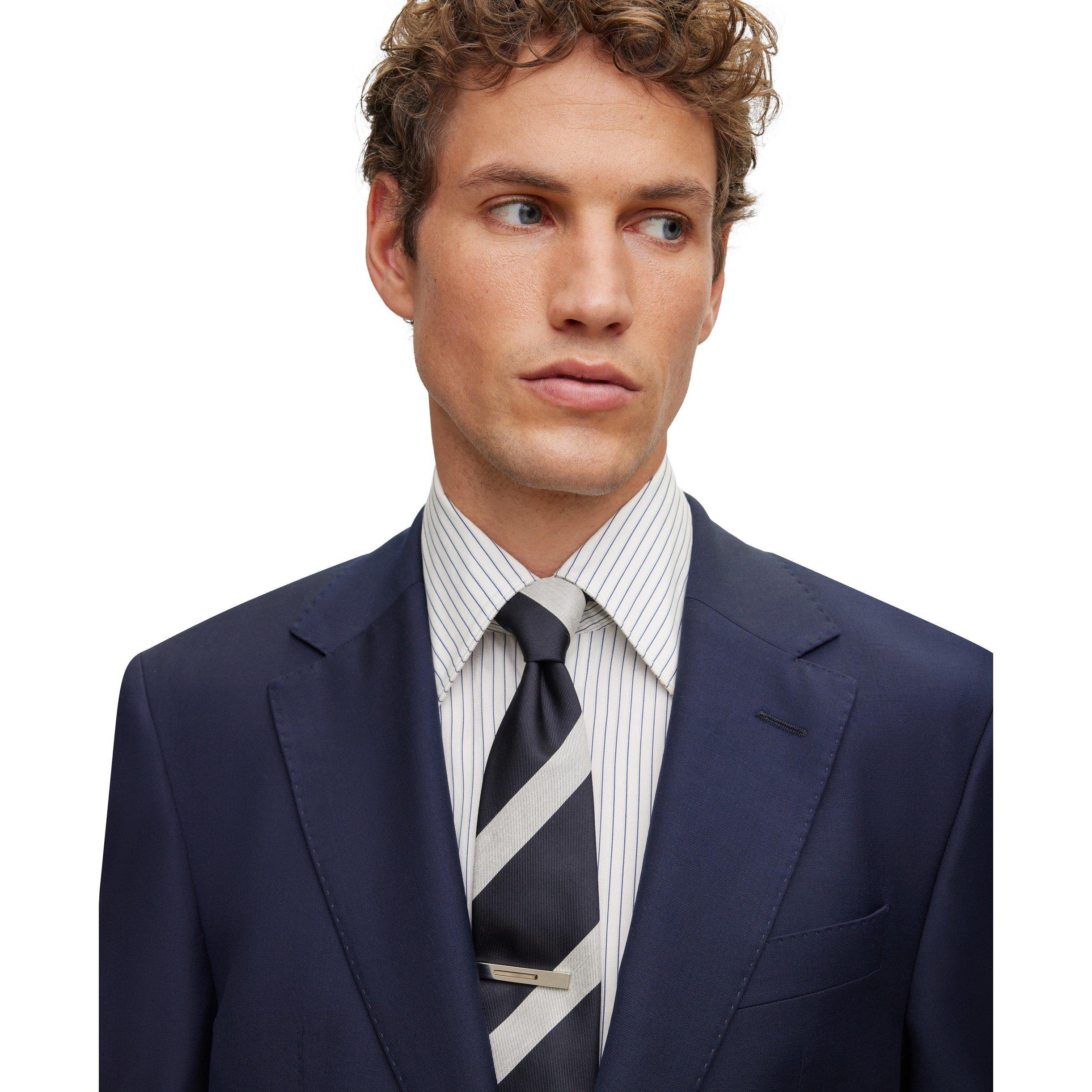 Blue - Boss - Men's Long Sleeve Plain Shirt - 4