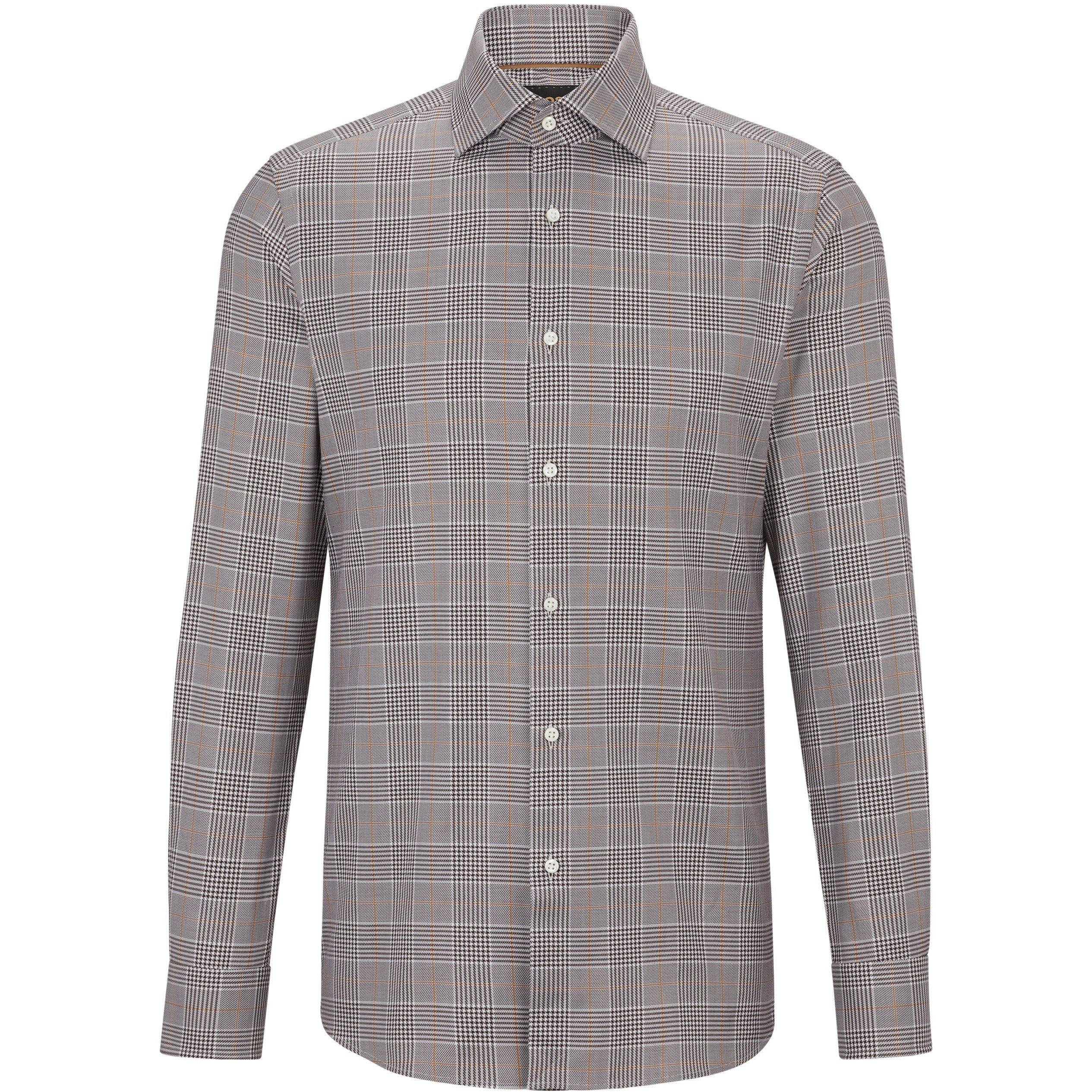 Beige - Boss - Men's Plain Long-Sleeve Shirt - 4