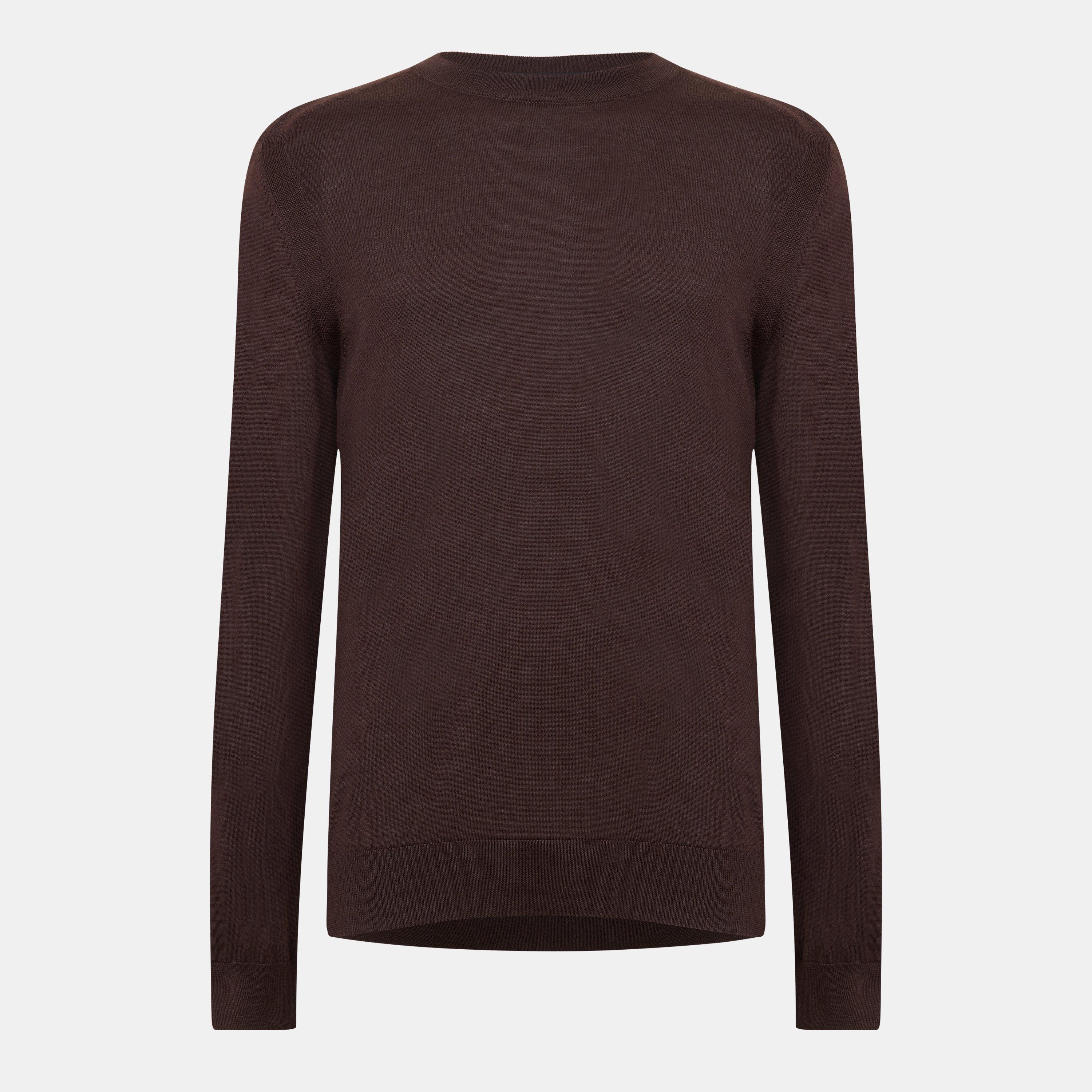 Brown - Boss - Men's L Overo Crew Neck Jumper - 1