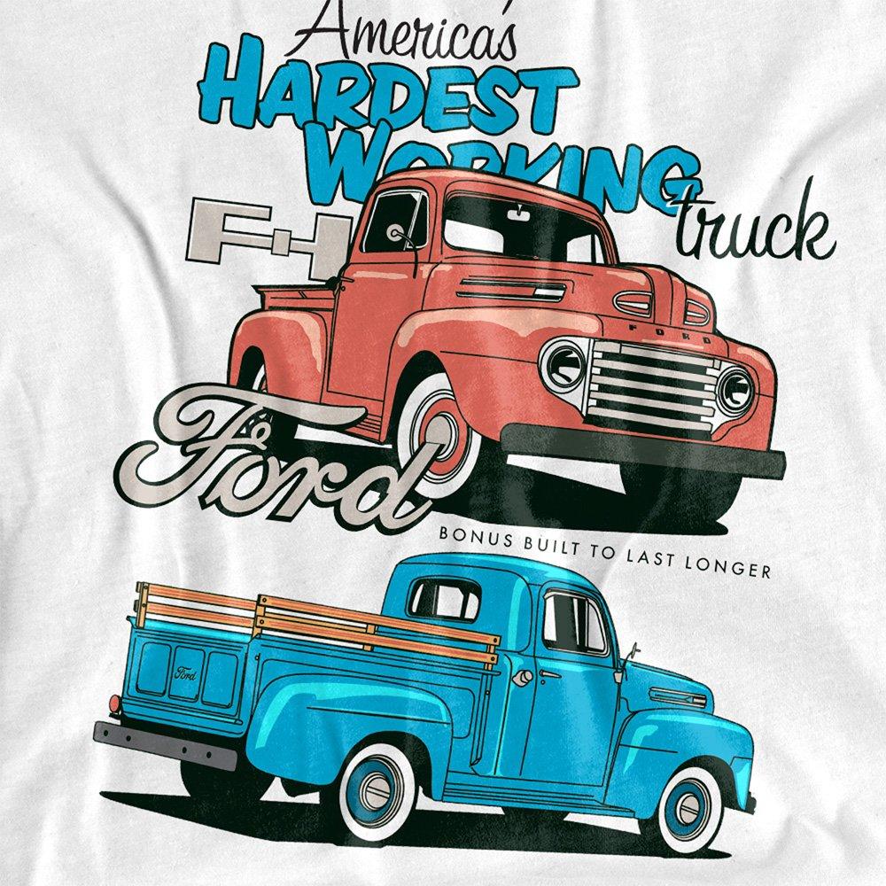 White - Ford - Ford Hardest Working Kids T-Shirt White - 2