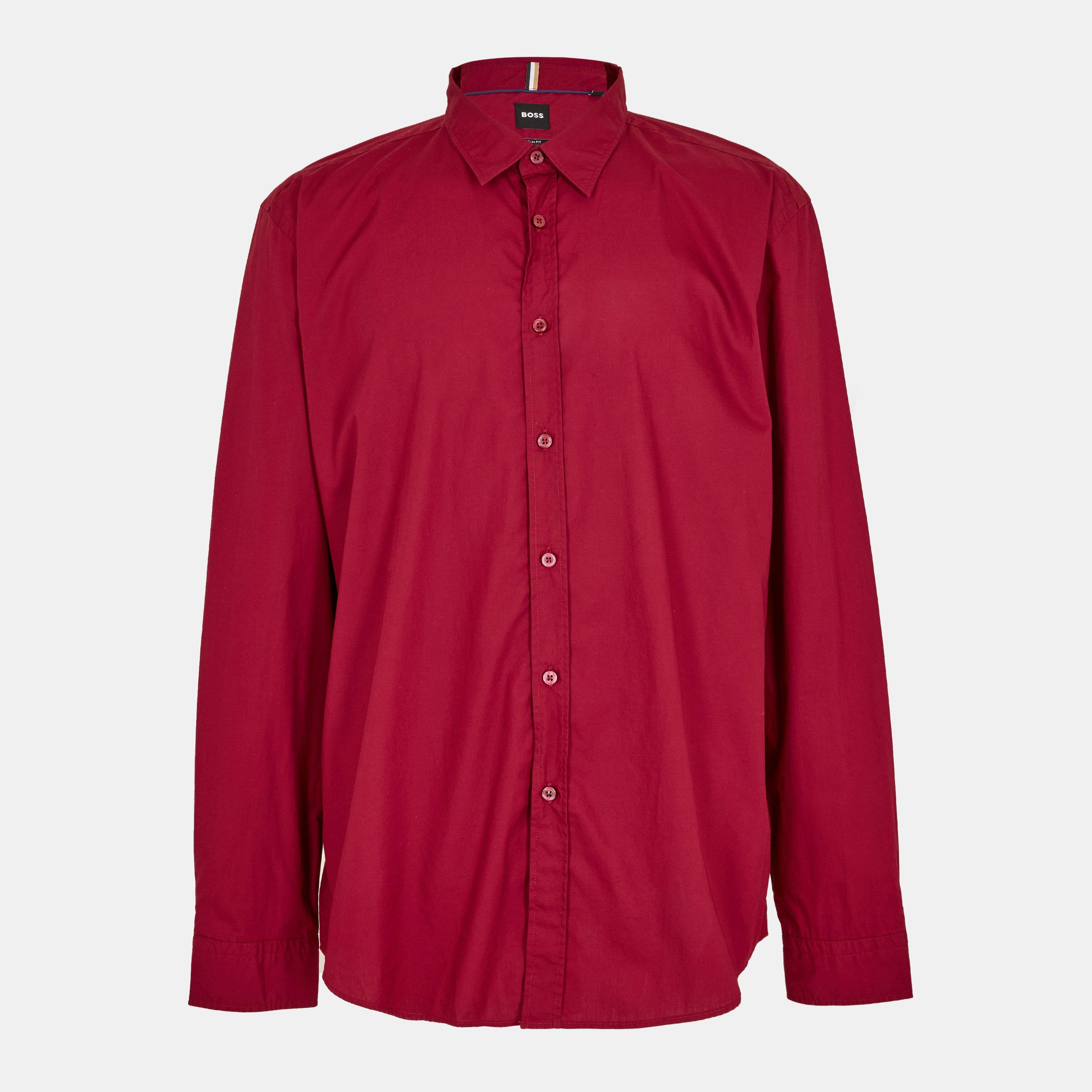 Red - Boss - Men's Roan Kent C Plain Long-Sleeve Shirt - 1