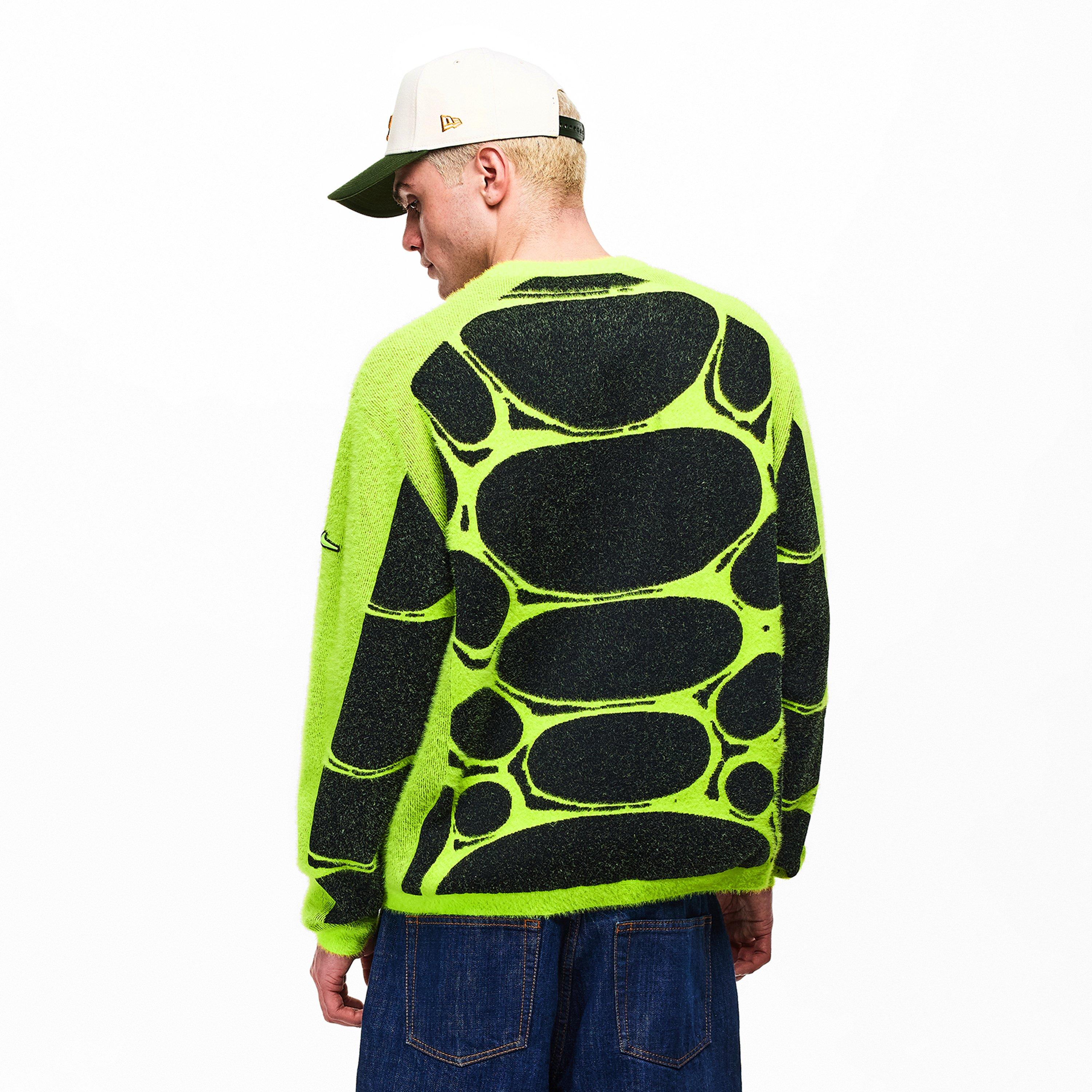 Black/Volt - Nike - Men's Jelly Cage Crew Neck Jumper - 4
