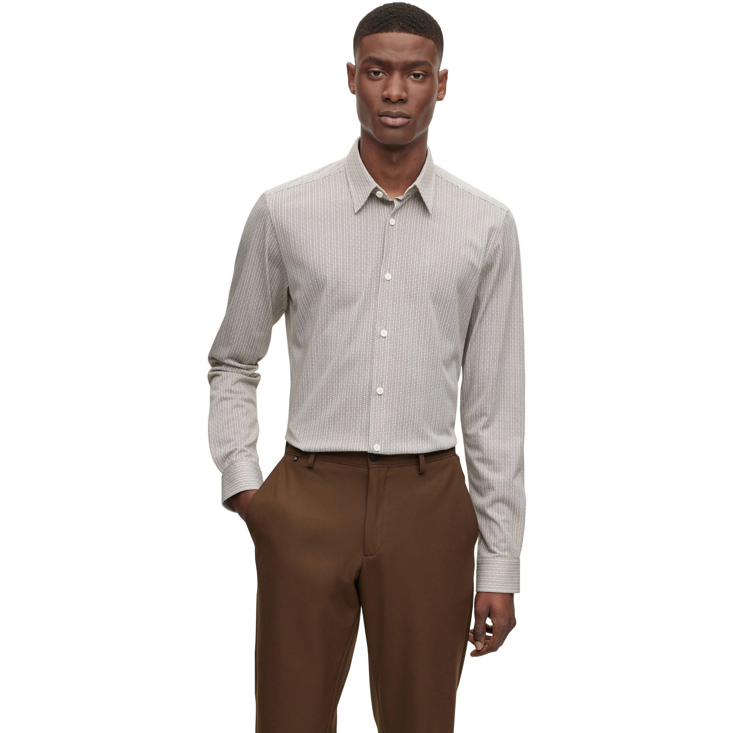 Boss Men's Plain Long-Sleeve Shirt