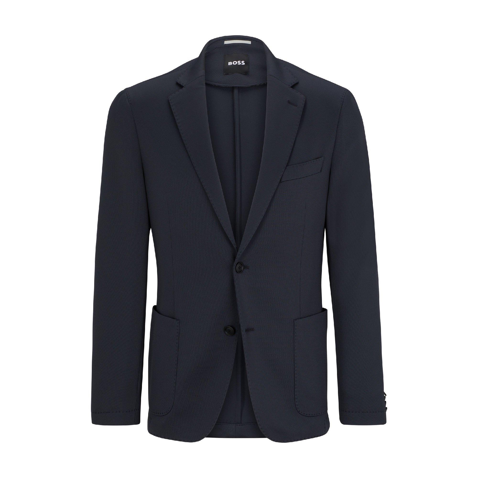 Boss Men's Hanry Structured Formal Jacket - Dark Blue - 34 (44)